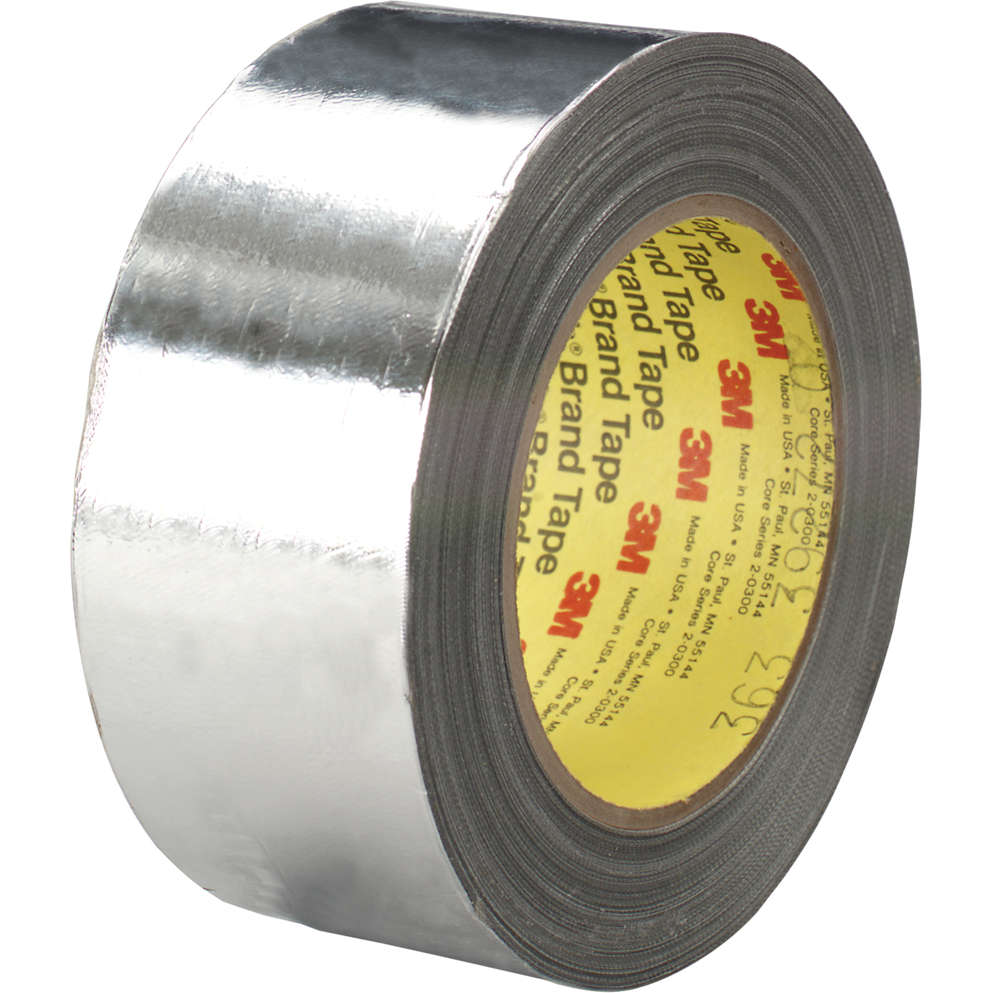 Ruban en pellicule aluminium/tissu de verre, épaisseur 7,3 mils, 25,4 mm (1") x 33 m (108')