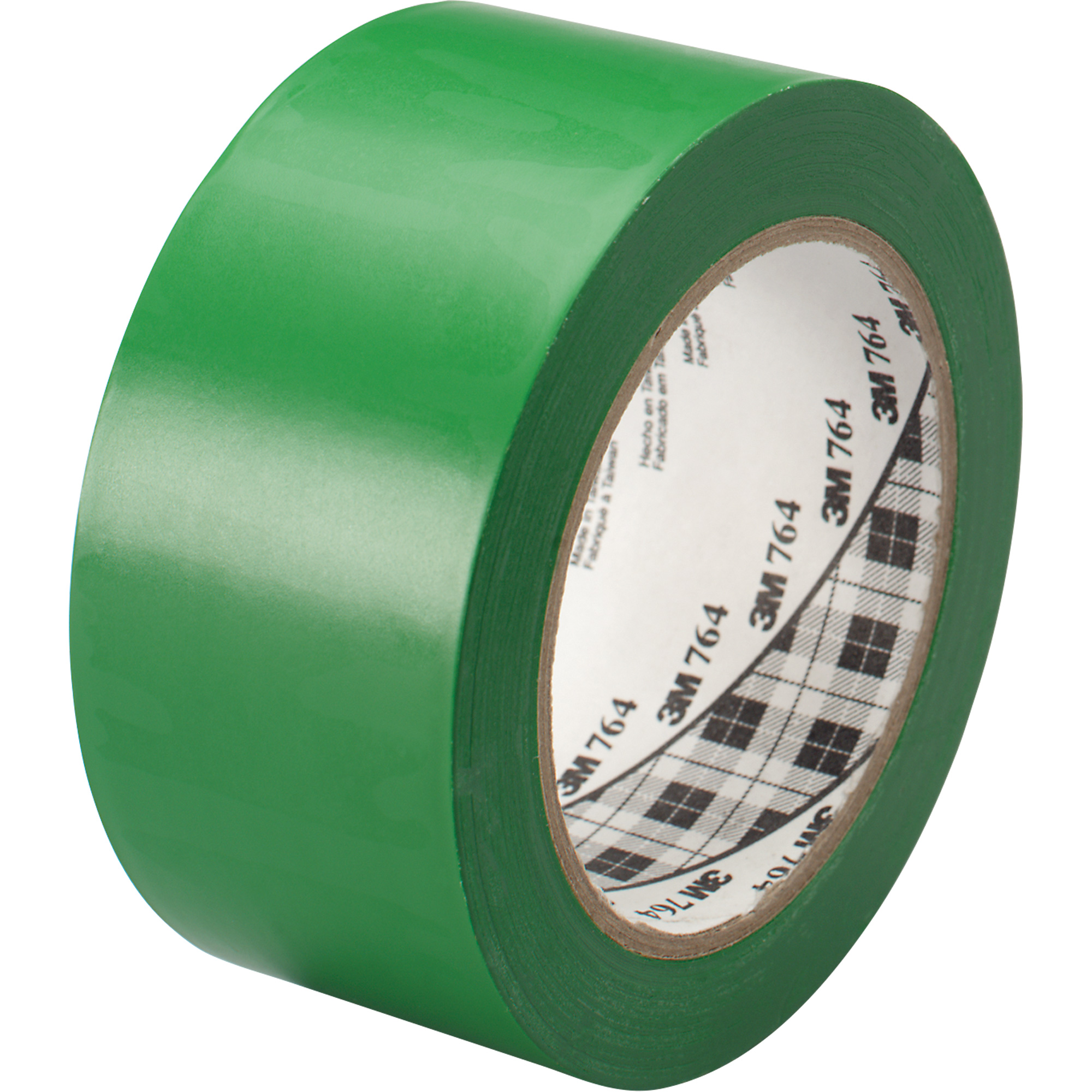 Ruban en vinyle pour travaux généraux 764, 25,4 mm (1") la x 32,9 m (108') lo, 5 mils, Vert