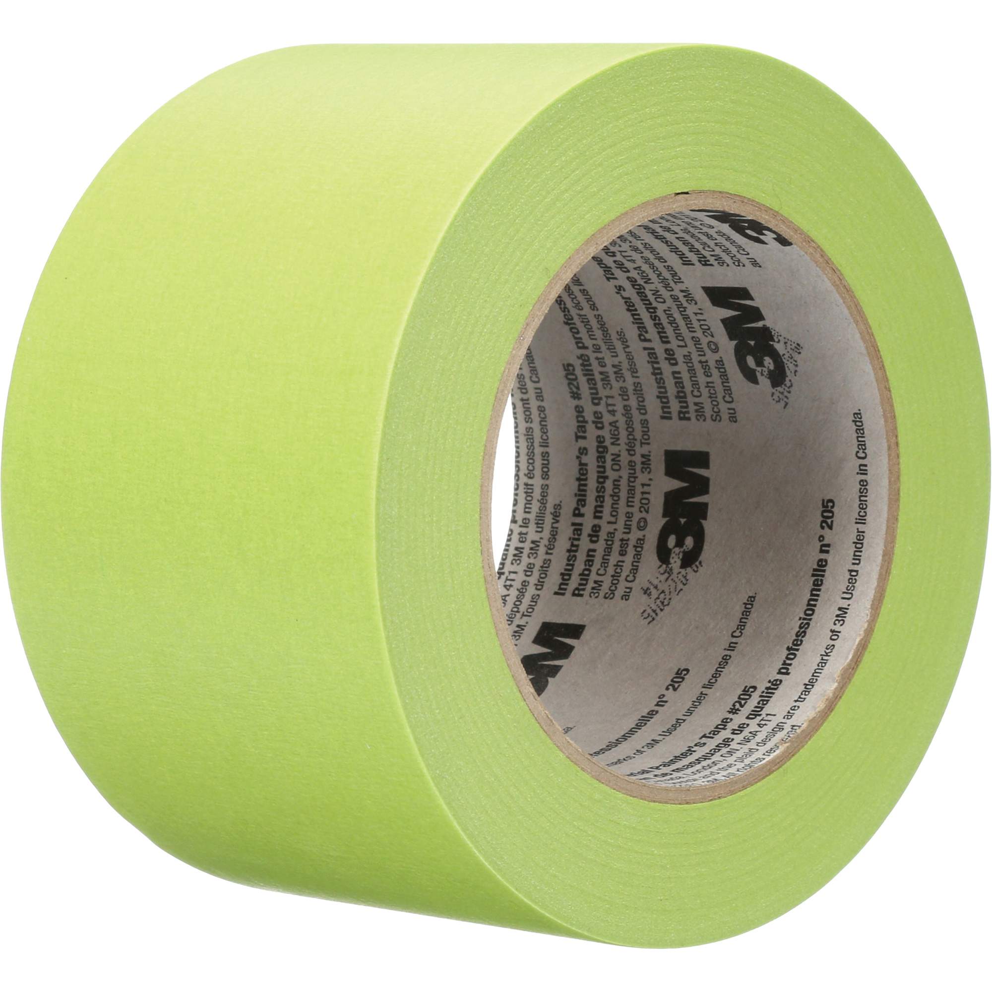Ruban industriel 205 pour peintre, 72 mm (2-4/5") x 55 m (180'), Vert