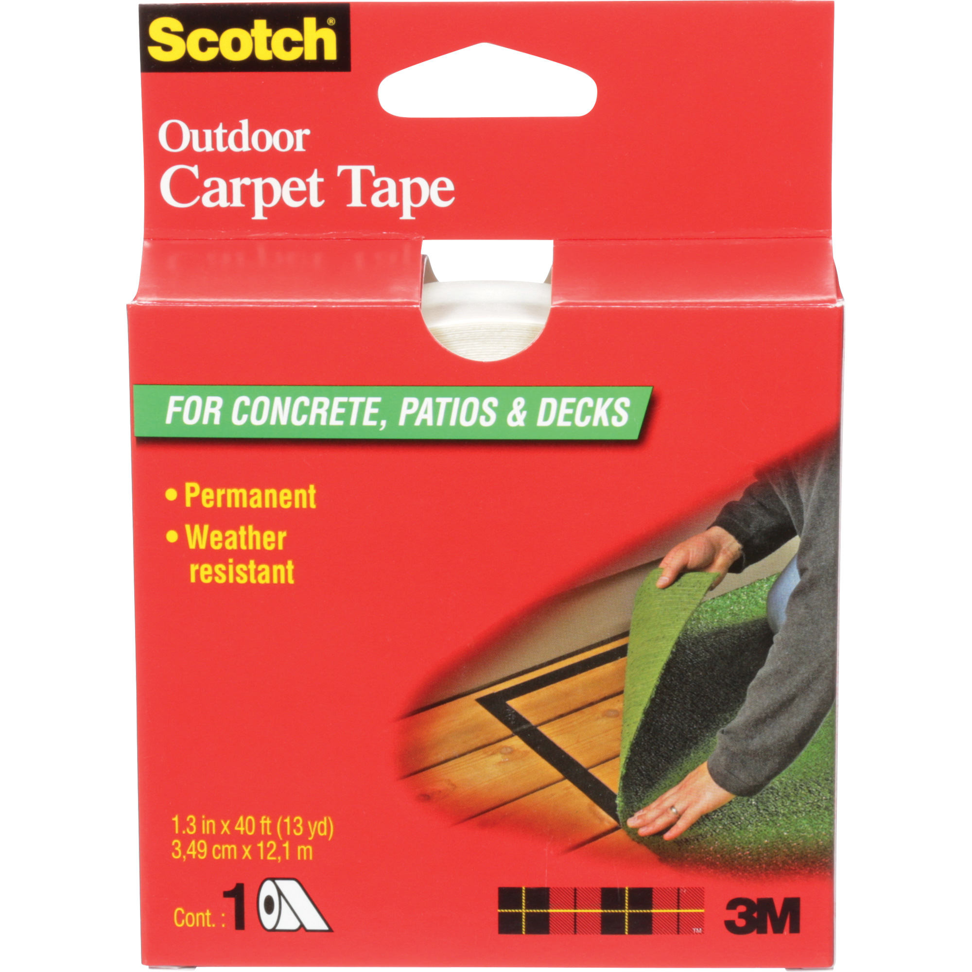 Ruban pour tapis extérieurs ScotchMD, 35 mm (1-2/5") la x 12,2 m (40') lo