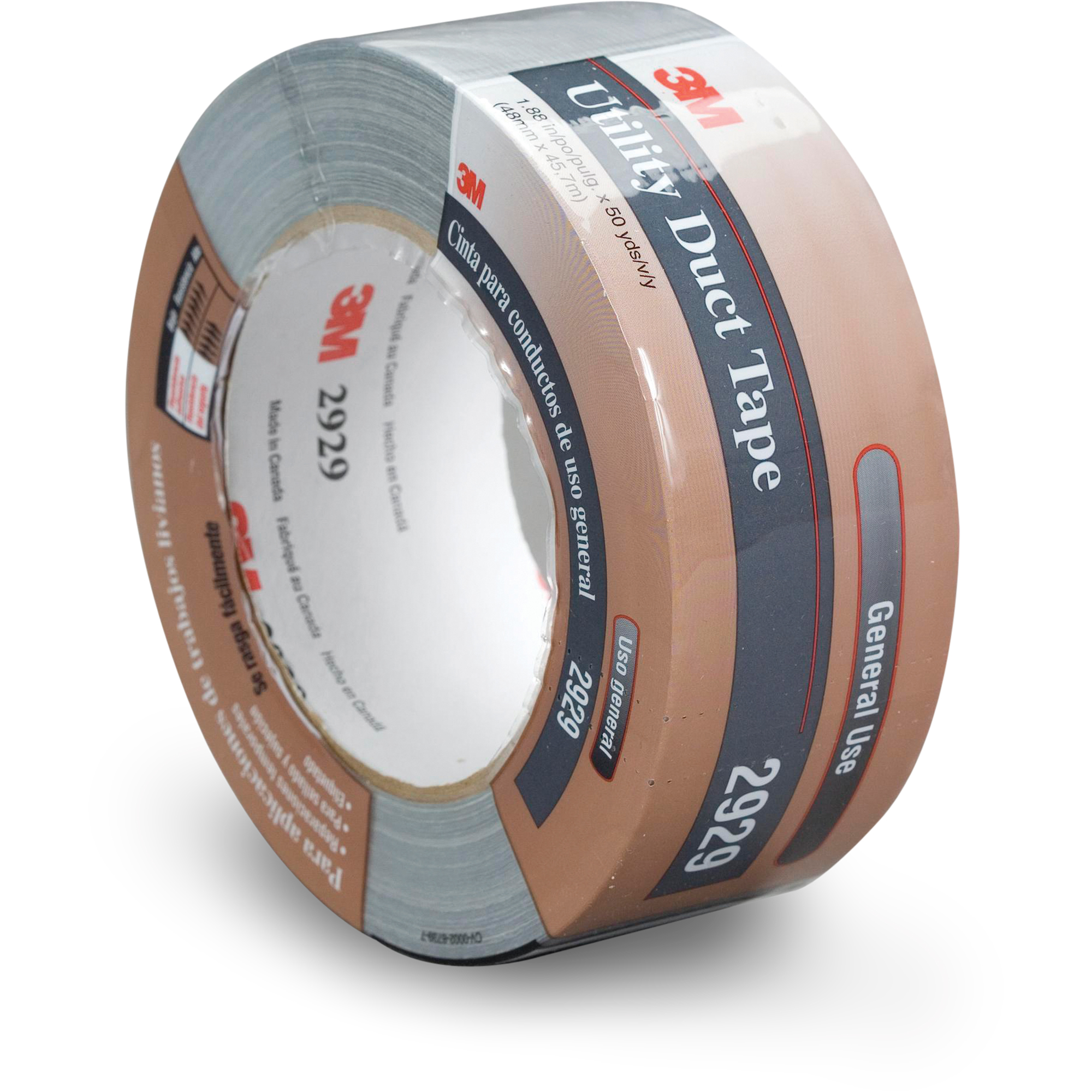 Rubans adhésifs polyvalents 2929, 6 mils, Argent, 48 mm (2") x 45,7 m (150')