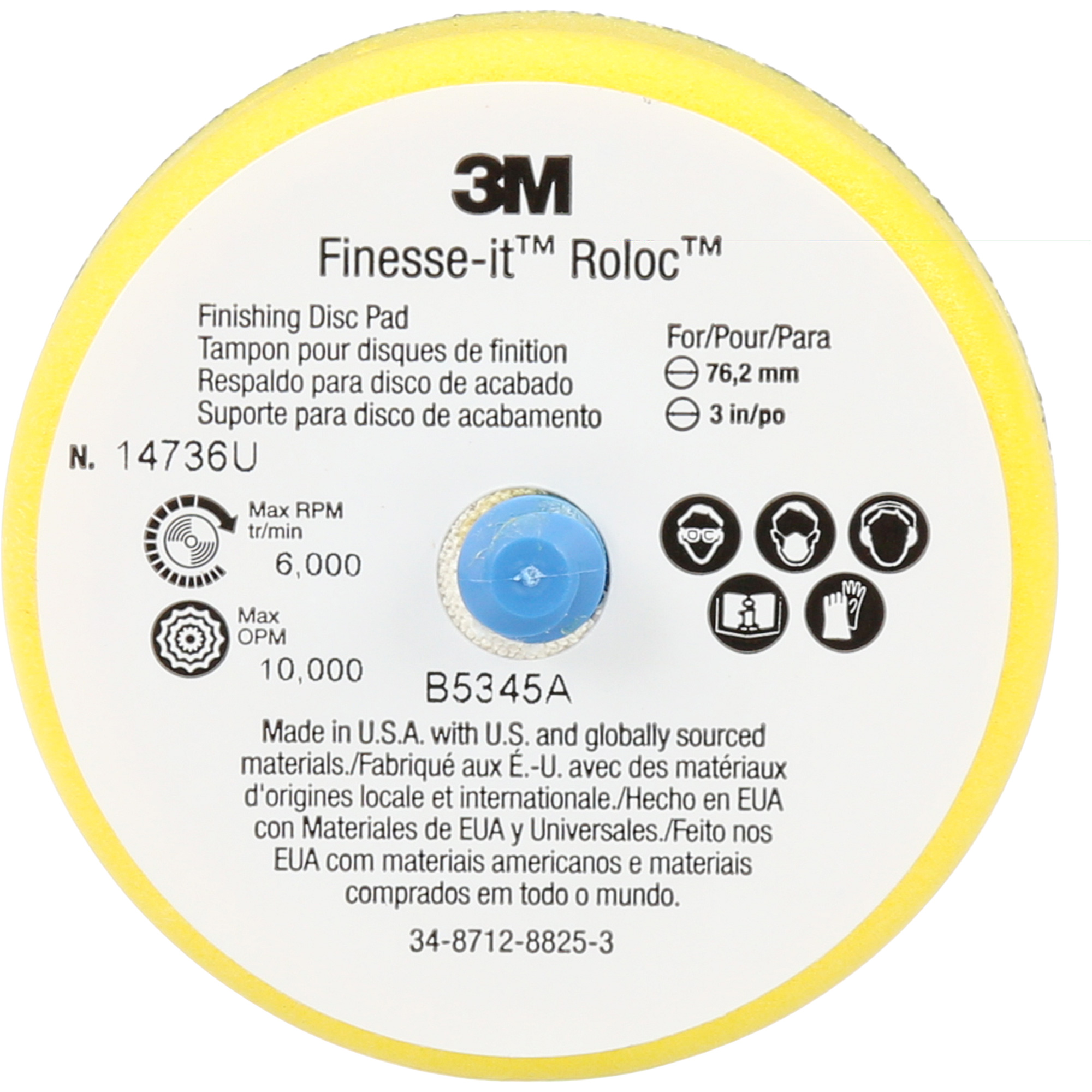 Tampon de finition pour disque Finesse-ItMC RolocMC, 3" dia.