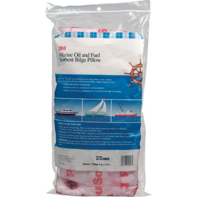 Tampon de fond de cale pour huiles et carburants nautiques, Huile seulement, 15" lo x 7" la, 12,1 gal absorption/pqt