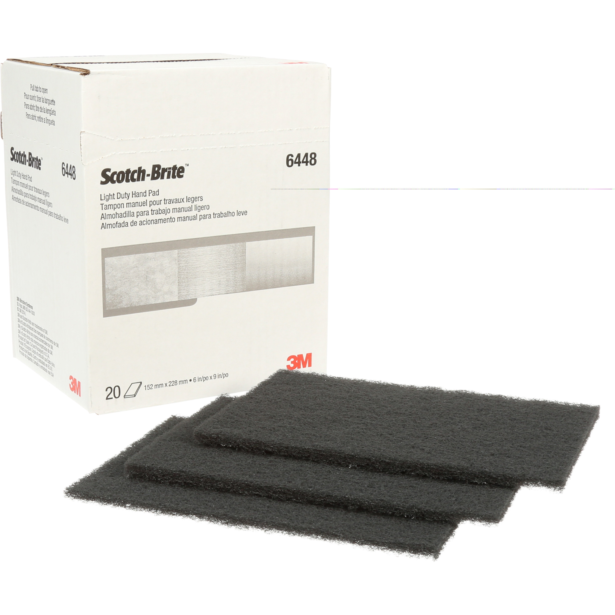 Tampon manuel pour travaux généraux Scotch-BriteMC, Carbure de silicium, 6" x 9", Grain Ultra fin