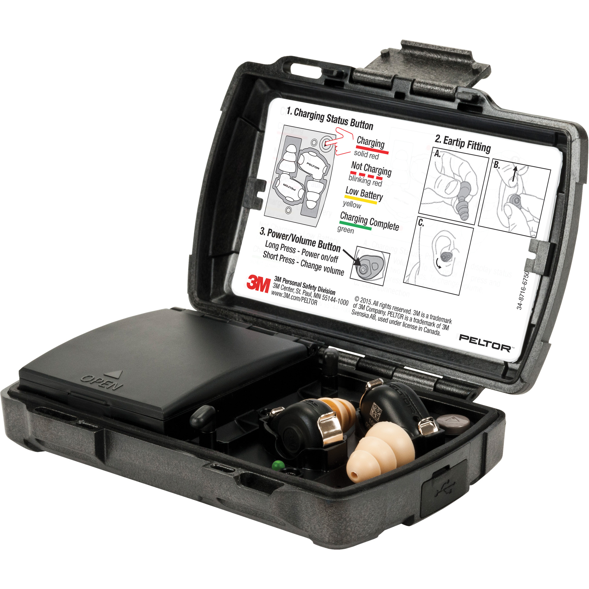Trousse de bouchons d'oreilles PeltorMC Tactical TEP-200
