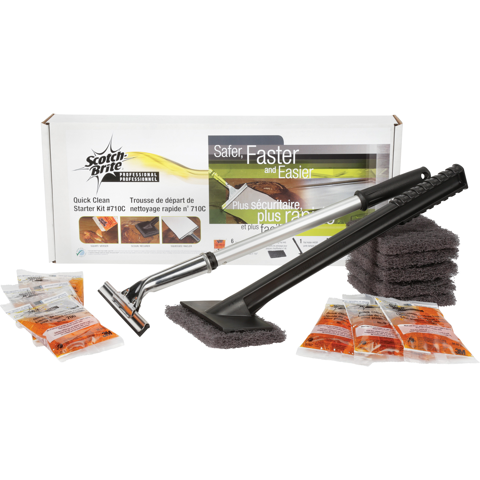 Trousse de démarrage du système de nettoyage rapide de plaque de cuisson Scotch-BriteMC