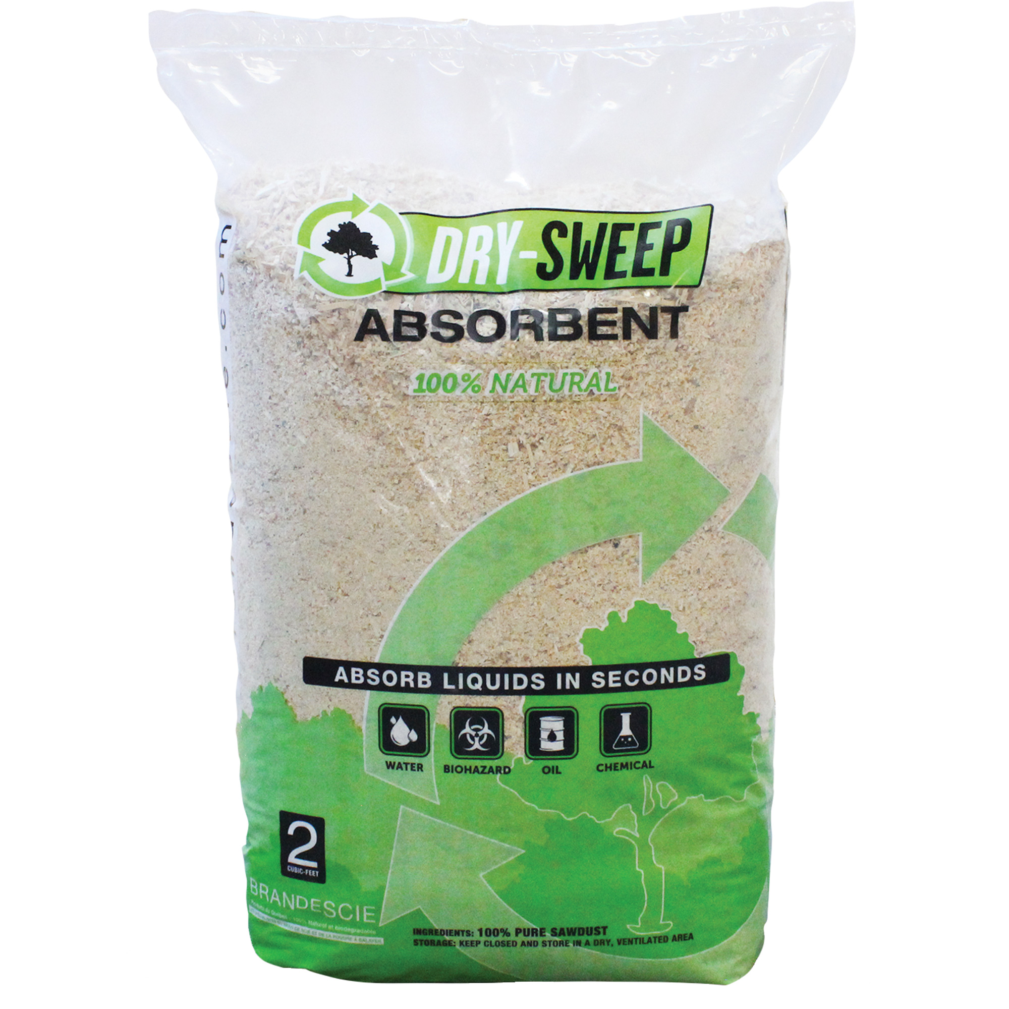Absorbant naturel biodégradable Dry Sweep, Sac, 22 lb (10 kg)