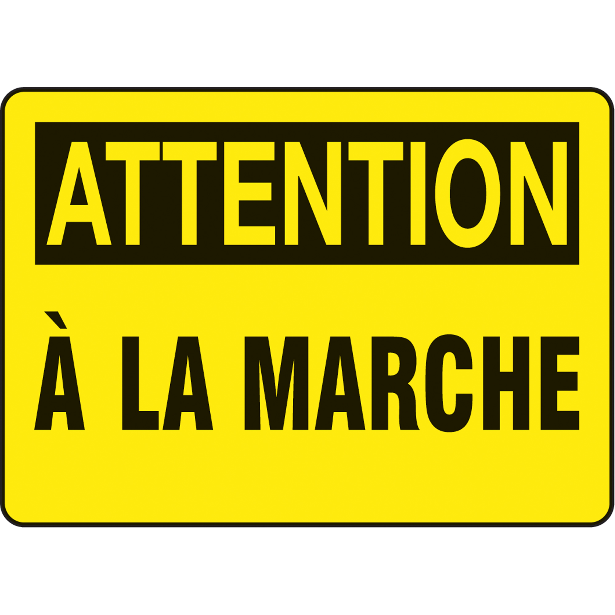 Enseigne « À la marche », 10" x 14", Plastique, Français