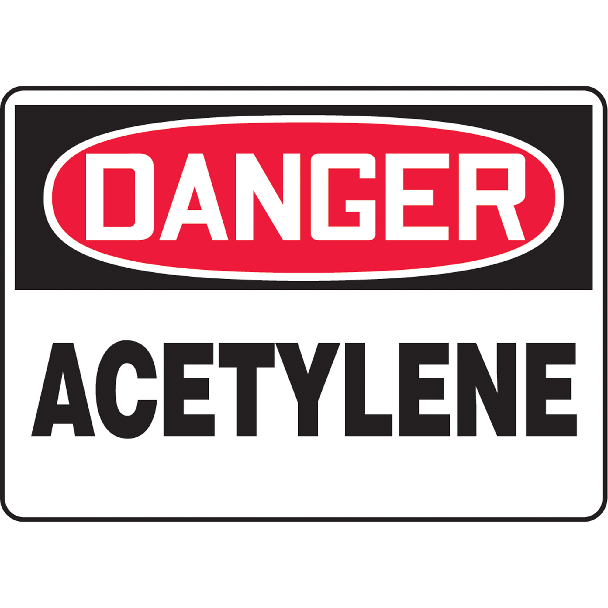 Enseigne « Acetylene », 10" x 14", Vinyle, Anglais