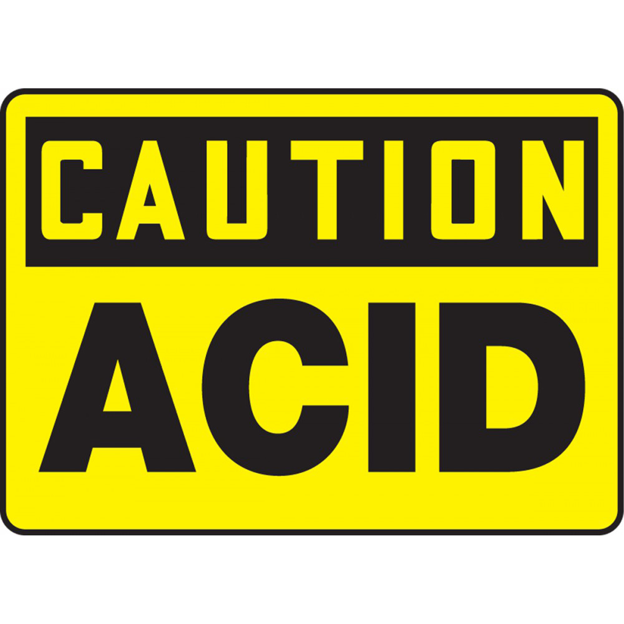 Enseigne « Acid », 10" x 14", Plastique, Anglais