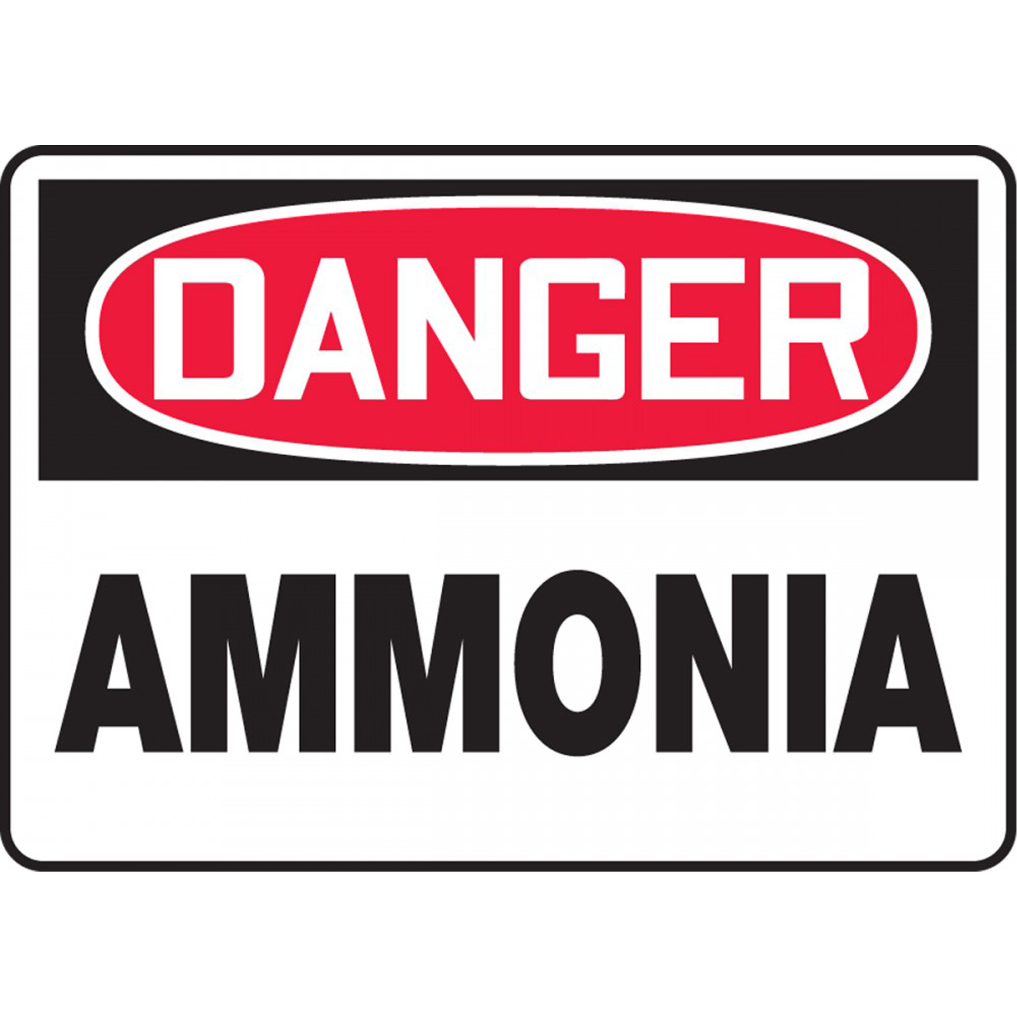Enseigne « Ammonia », 7" x 10", Aluminium, Anglais