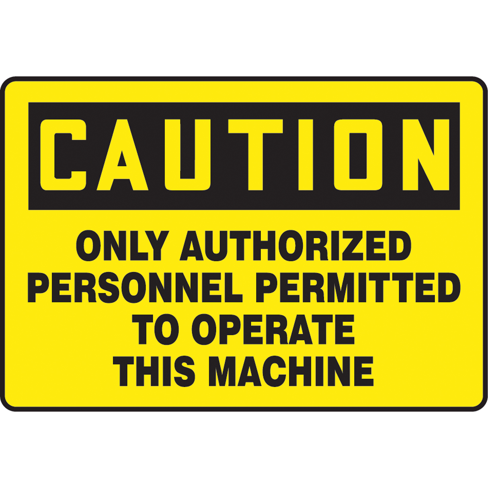 Enseigne « Authorized Personnel », 10" x 14", Aluminium, Anglais