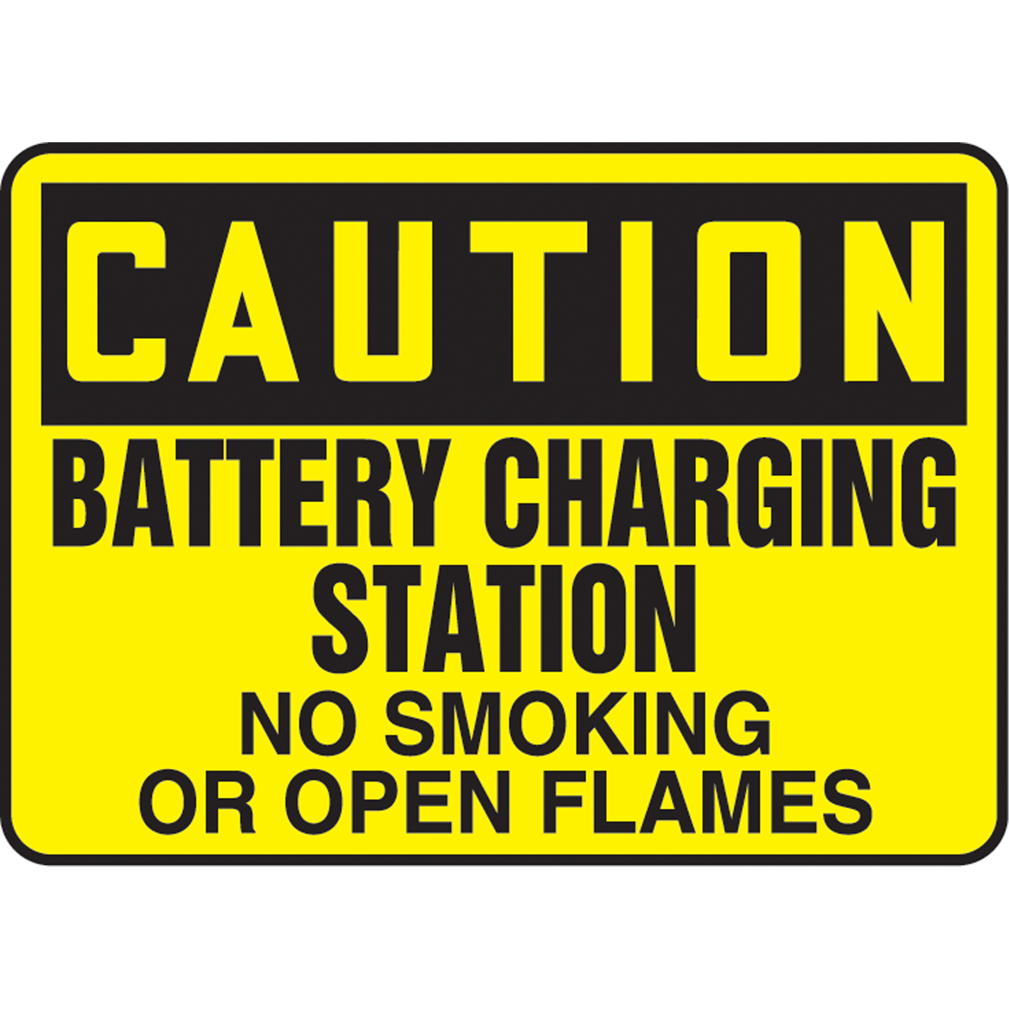 Enseigne « Battery Charging Station », 10" x 14", Aluminium, Anglais