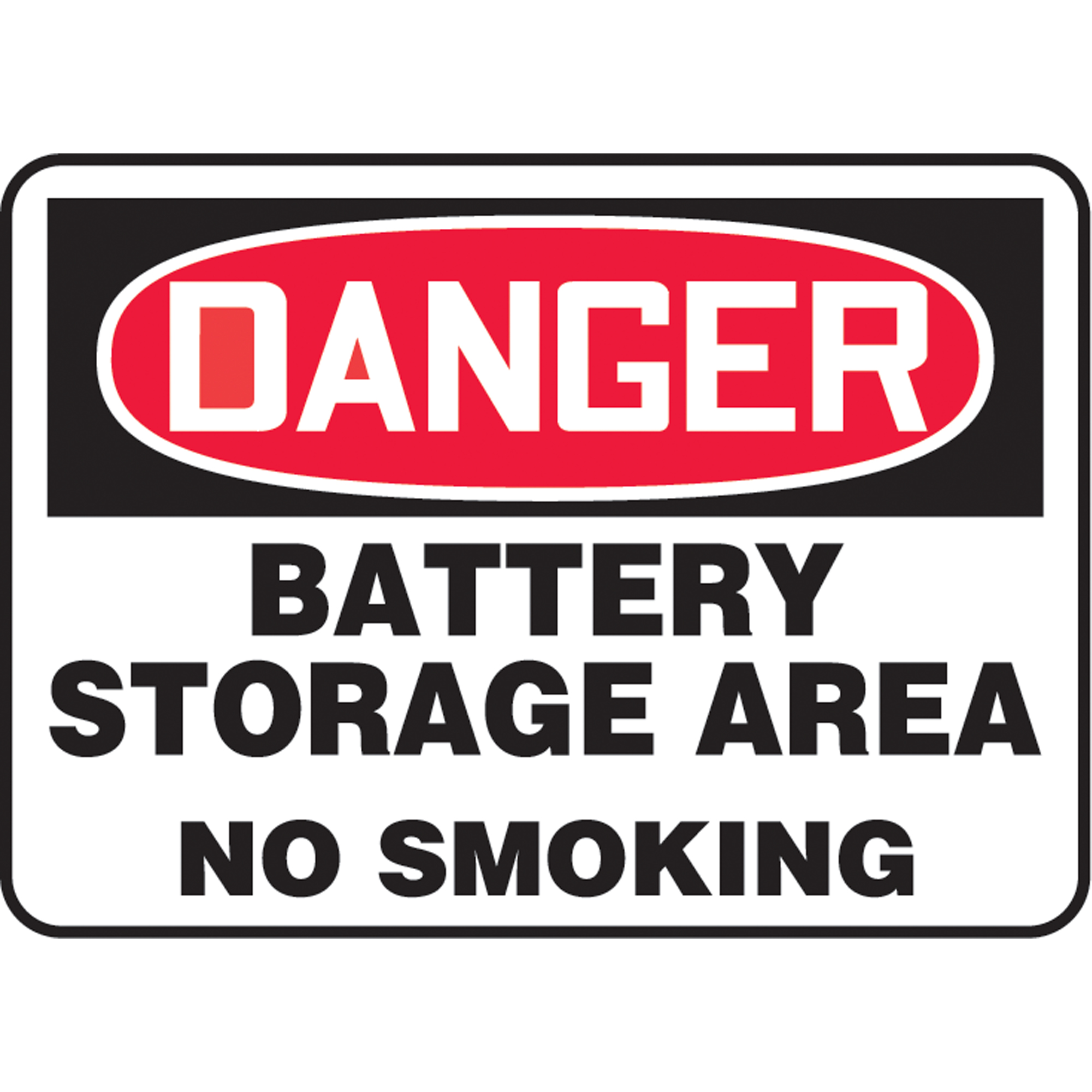 Enseigne « Battery Storage Area », 10" x 14", Aluminium, Anglais