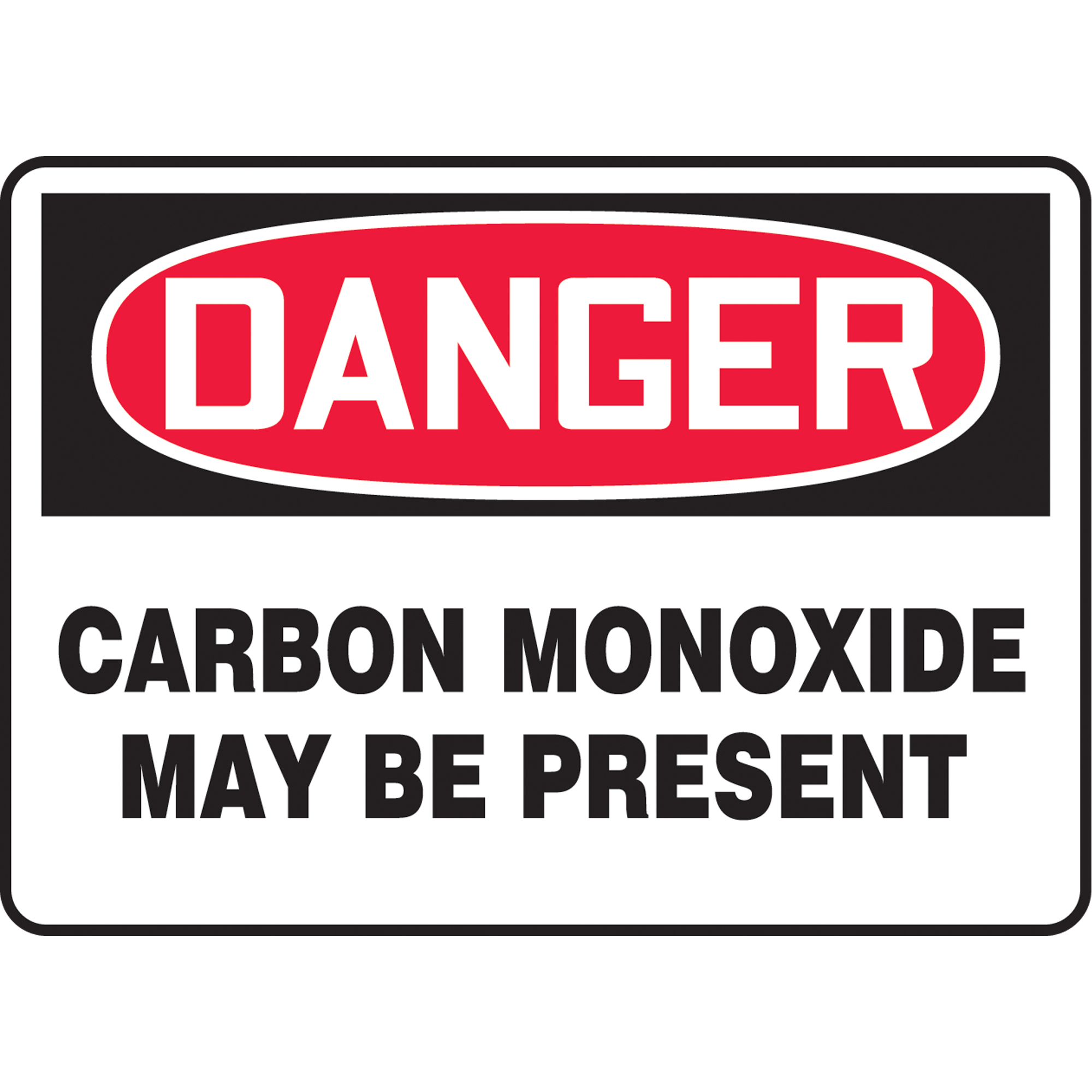 Enseigne « Carbon Monoxide », 10" x 14", Vinyle, Anglais