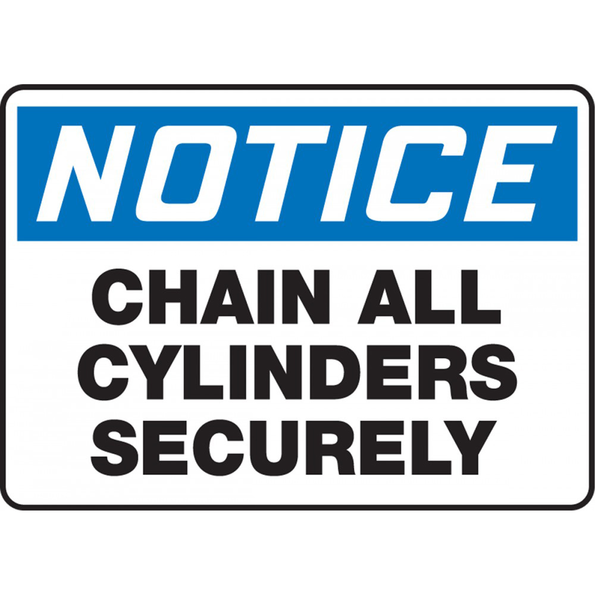 Enseigne « Chain All Cylinders », 10" x 14", Vinyle, Anglais