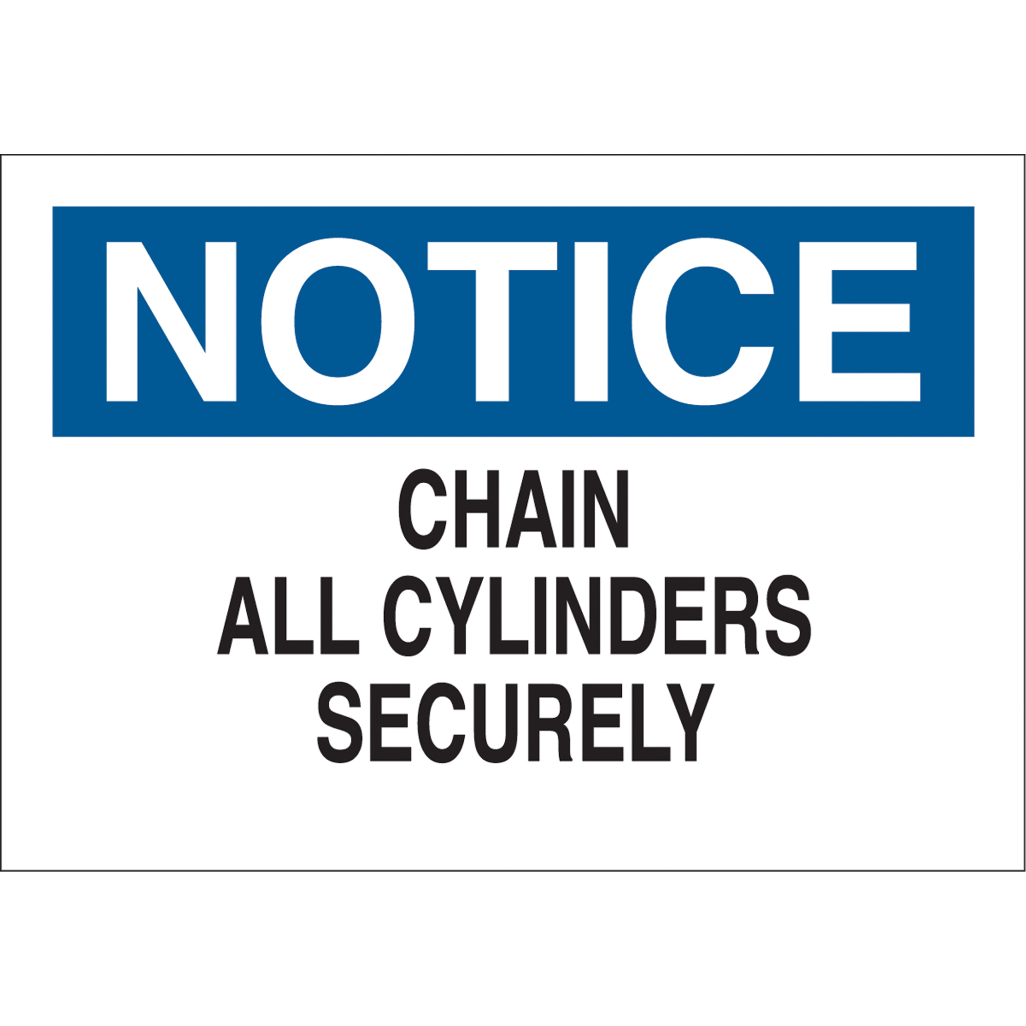 Enseigne « Chain All Cylinders », 7" x 10", Aluminium, Anglais