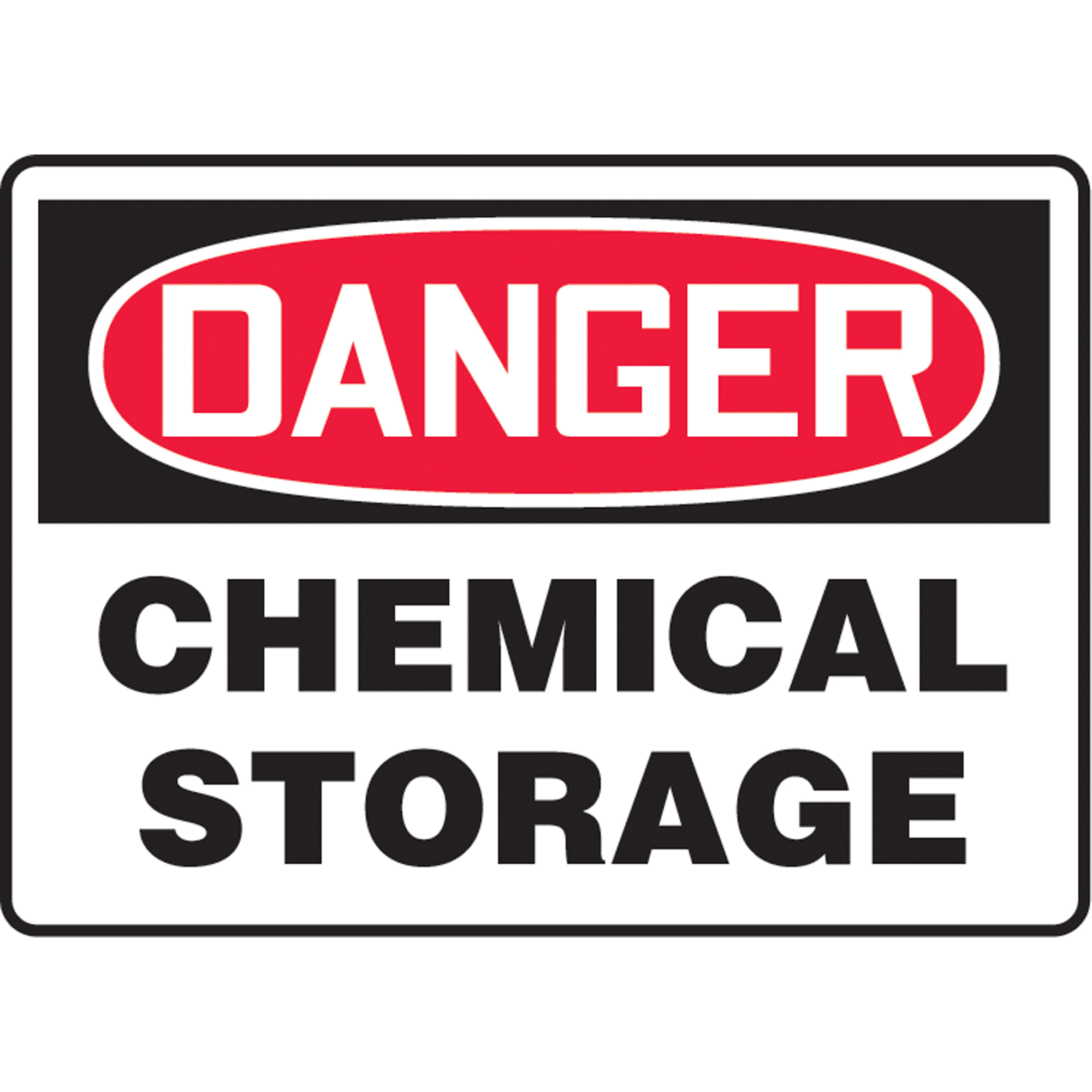 Enseigne « Chemical Storage », 10" x 14", Vinyle, Anglais