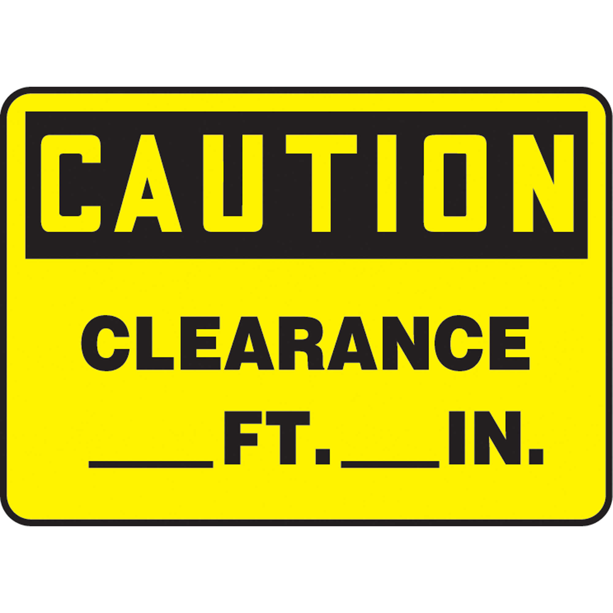 Enseigne « Clearance » personnalisable, 10" x 14", Plastique, Anglais