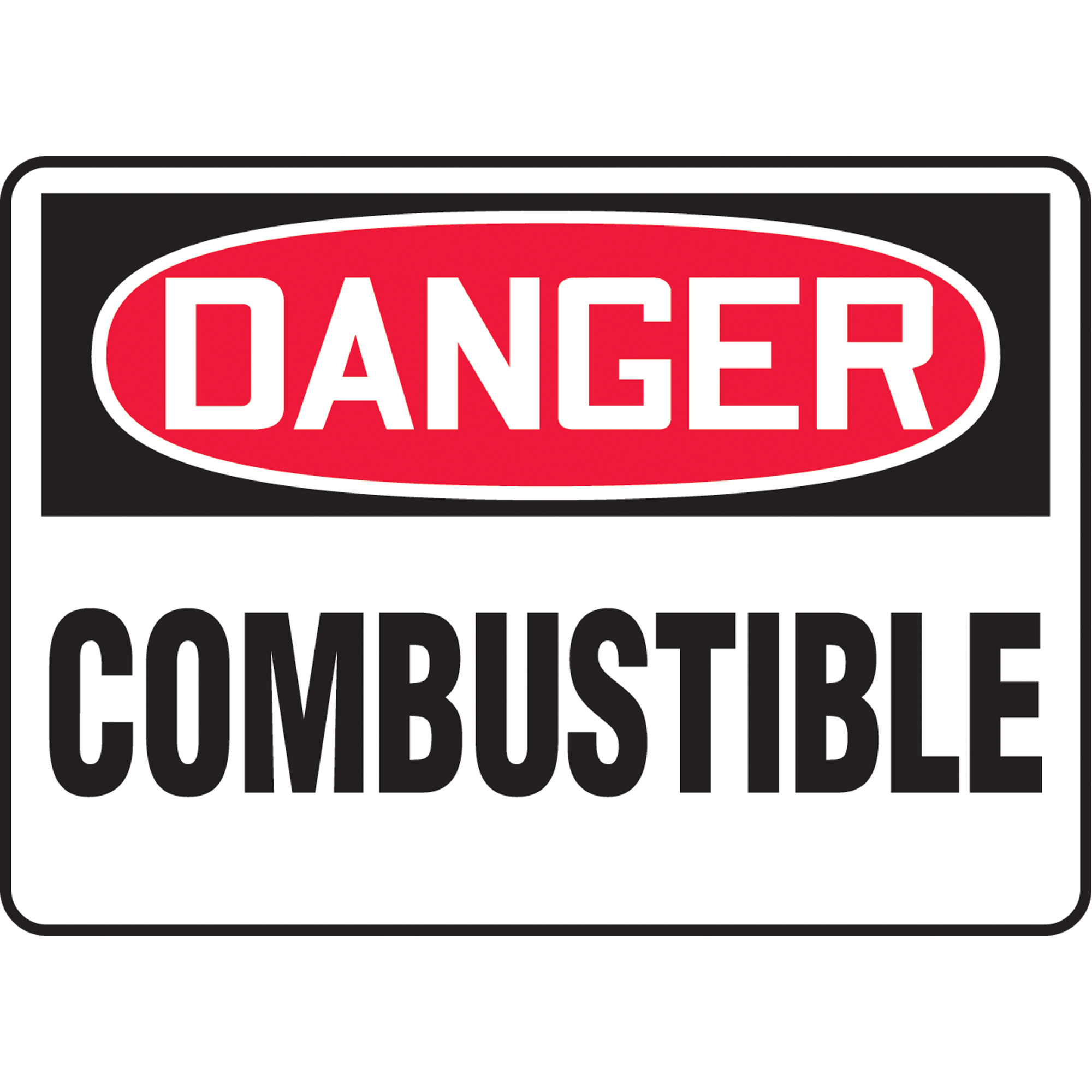 Enseigne « Combustible », 10" x 14", Vinyle, Anglais
