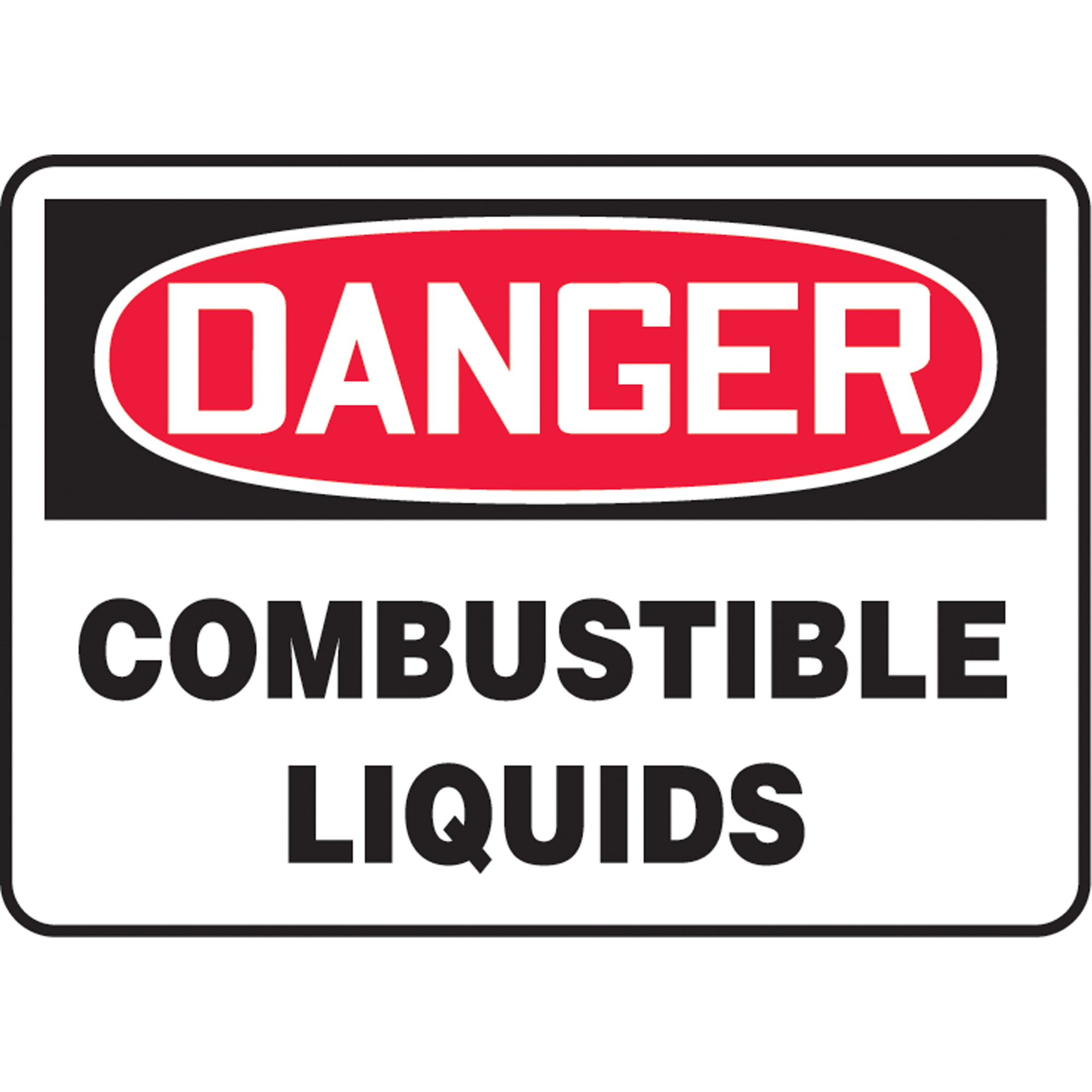 Enseigne « Combustible Liquids », 10" x 14", Plastique, Anglais