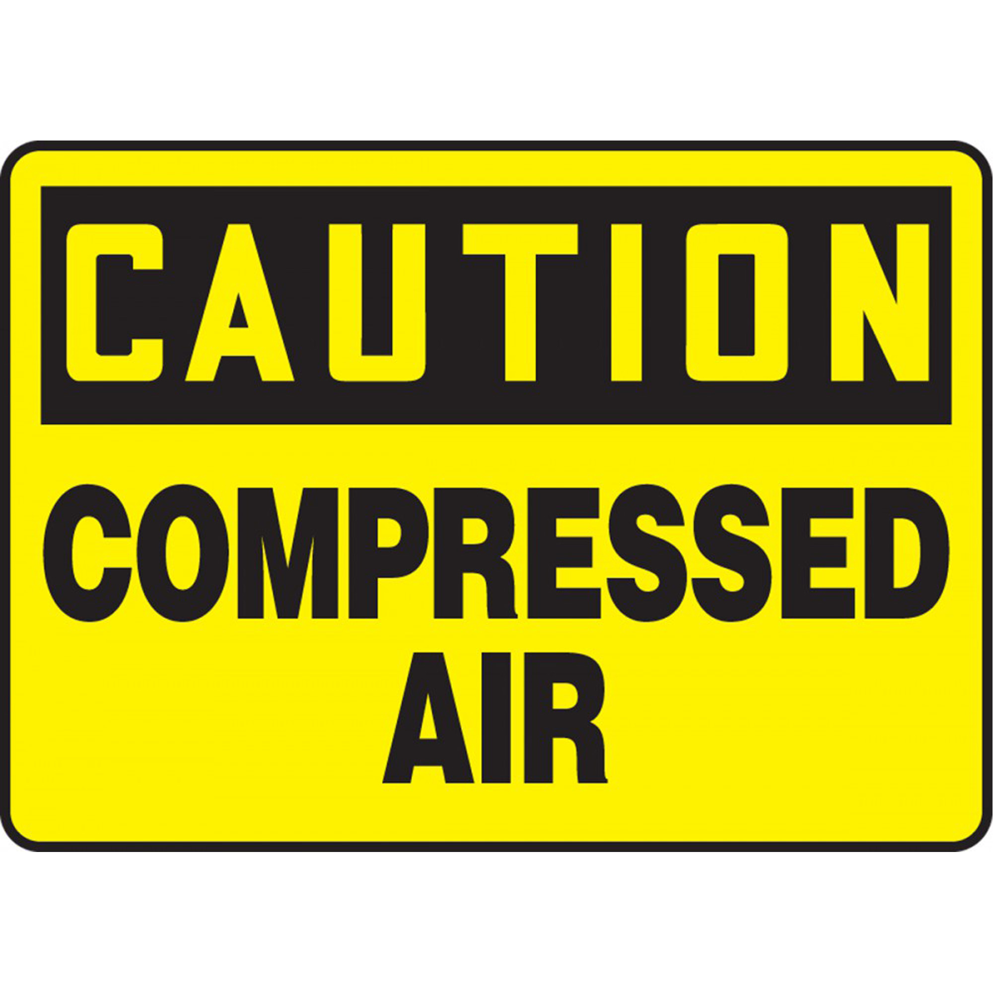 Enseigne « Compressed Air », 10" x 14", Plastique, Anglais