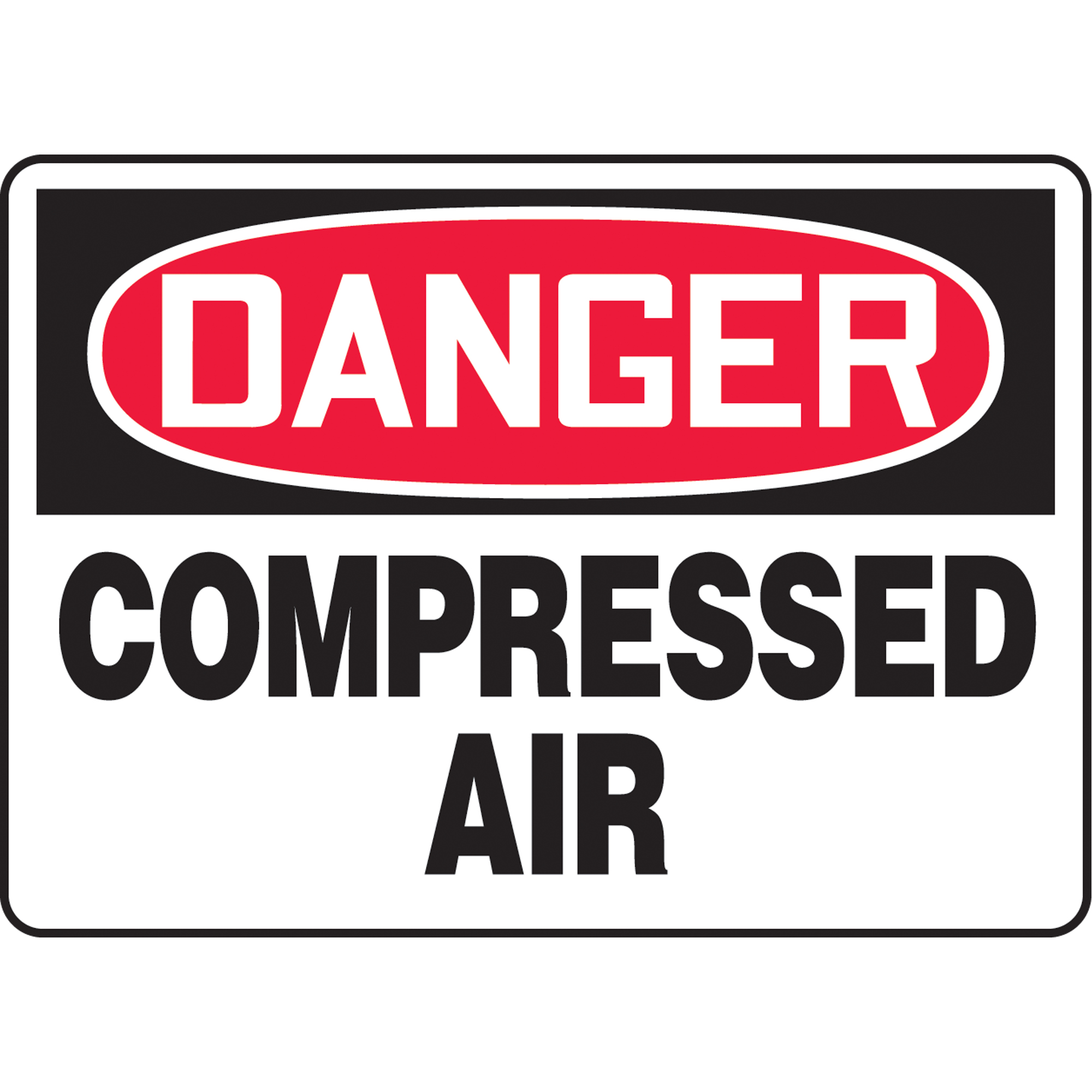 Enseigne « Compressed Air », 10" x 14", Plastique, Anglais