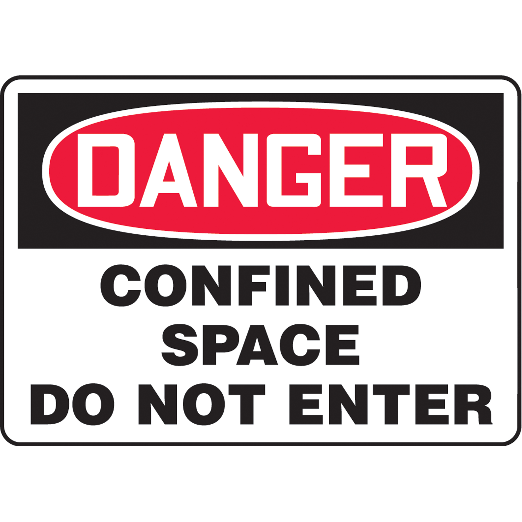 Enseigne « Confined Space Do Not Enter », 10" x 14", Plastique, Anglais