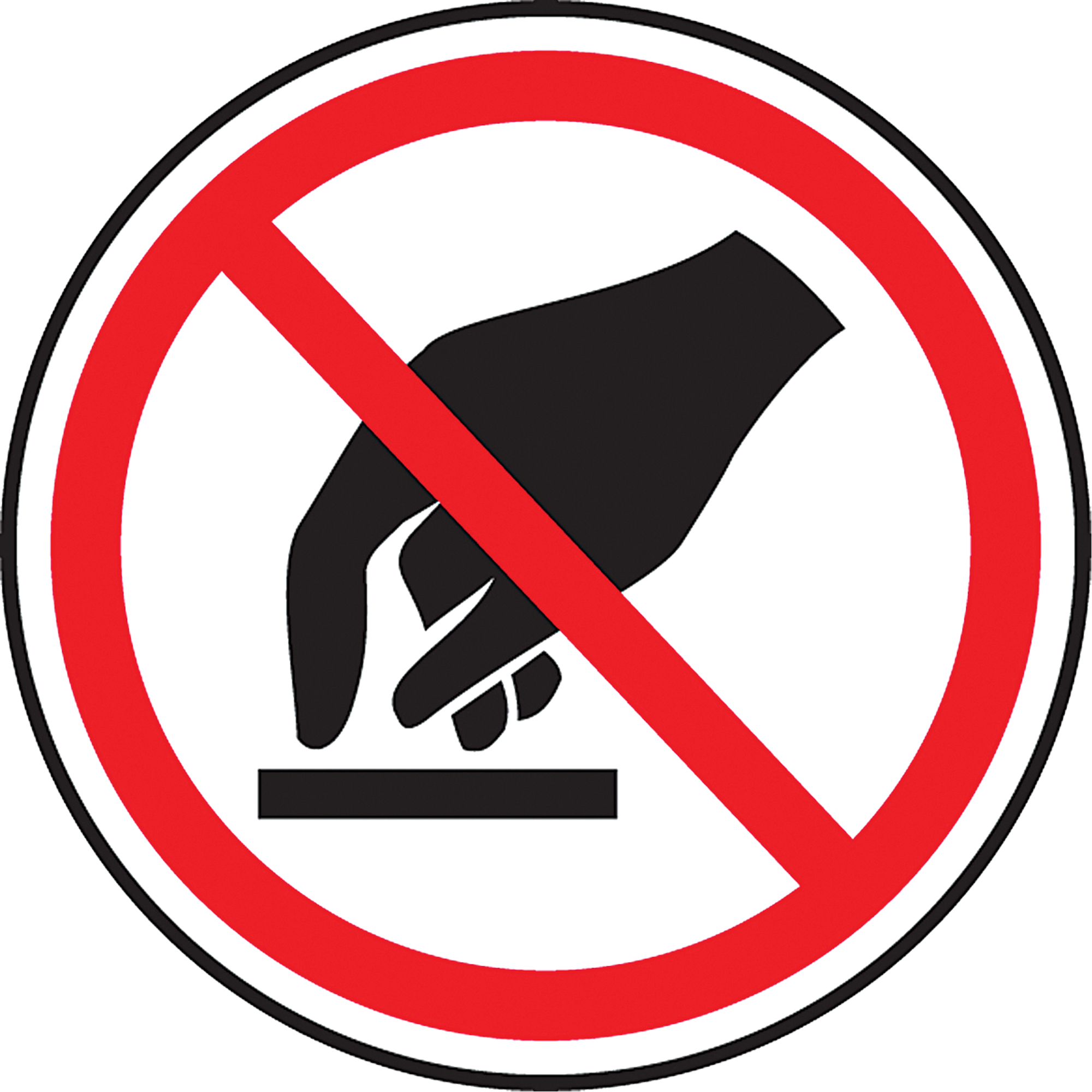 Enseigne de sécurité conforme à la CSA - Do Not Touch, 12" x 12", Vinyle, Pictogramme