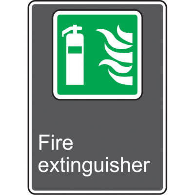Enseigne de sécurité conforme à la CSA - Fire Extinguisher, 14" x 10", Aluminium, Anglais avec pictogramme