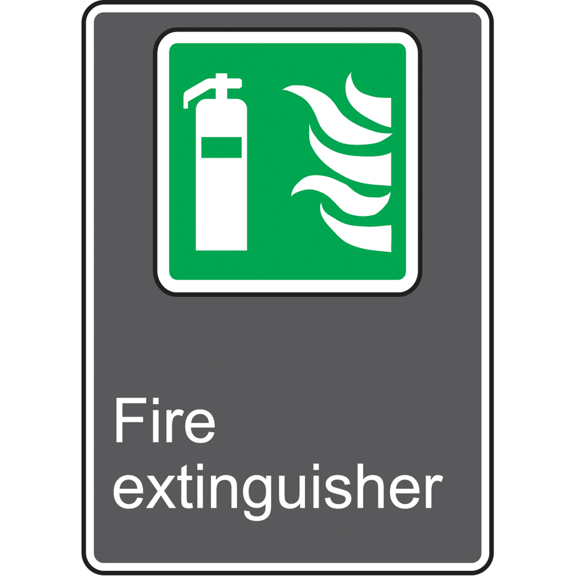 Enseigne de sécurité conforme à la CSA - Fire Extinguisher, 14" x 10", Aluminium, Anglais avec pictogramme