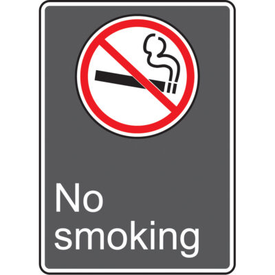 Enseigne de sécurité conforme à la CSA - No Smoking, 14" x 10", Plastique, Anglais avec pictogramme