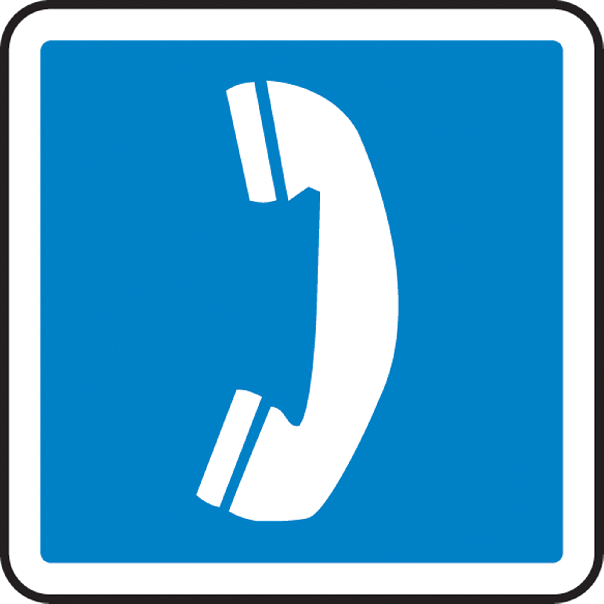 Enseigne de sécurité conforme à la CSA - Telephone, 12" x 12", Vinyle, Pictogramme