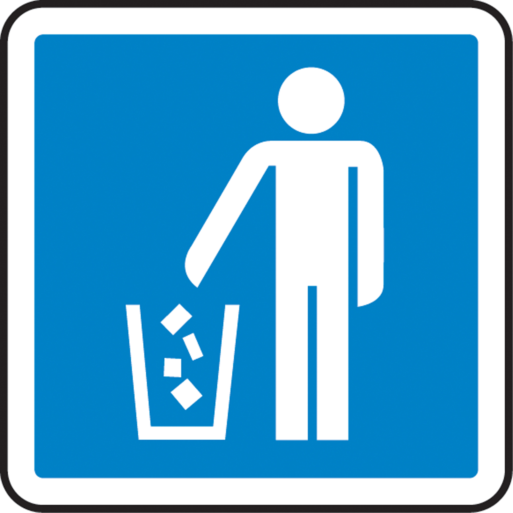 Enseigne de sécurité conforme à la CSA - Waste Disposal, 12" x 12", Vinyle, Pictogramme