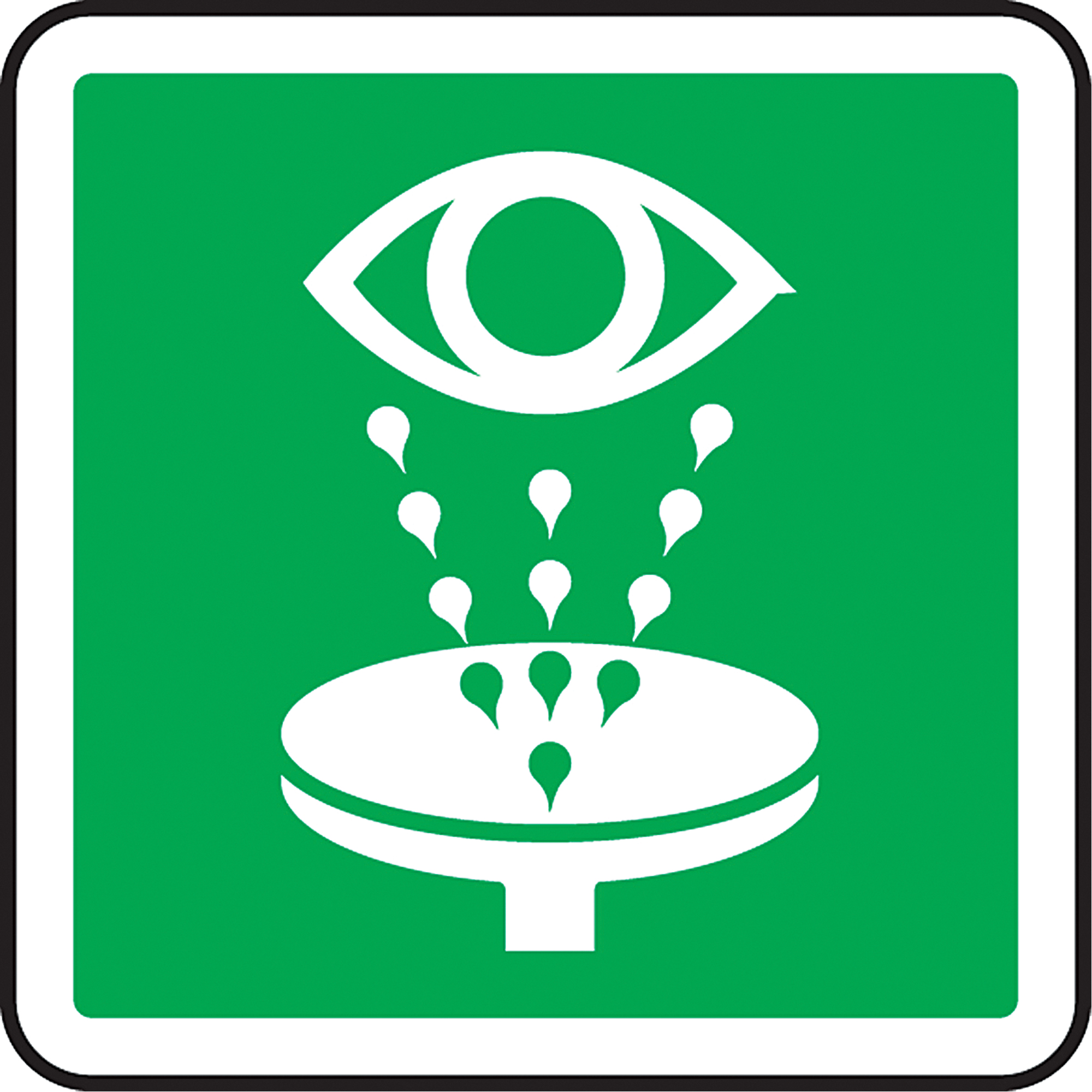 Enseigne de sécurité CSA - sécurité oculaire, 12" x 12", Plastique, Pictogramme