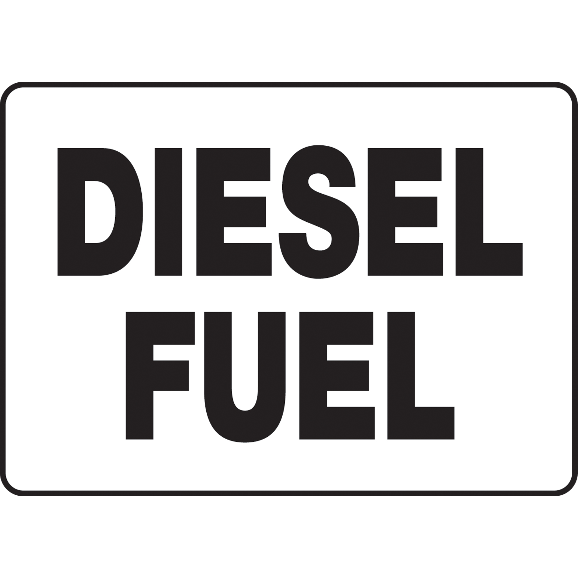 Enseigne « Diesel Fuel », 10" x 14", Vinyle, Anglais