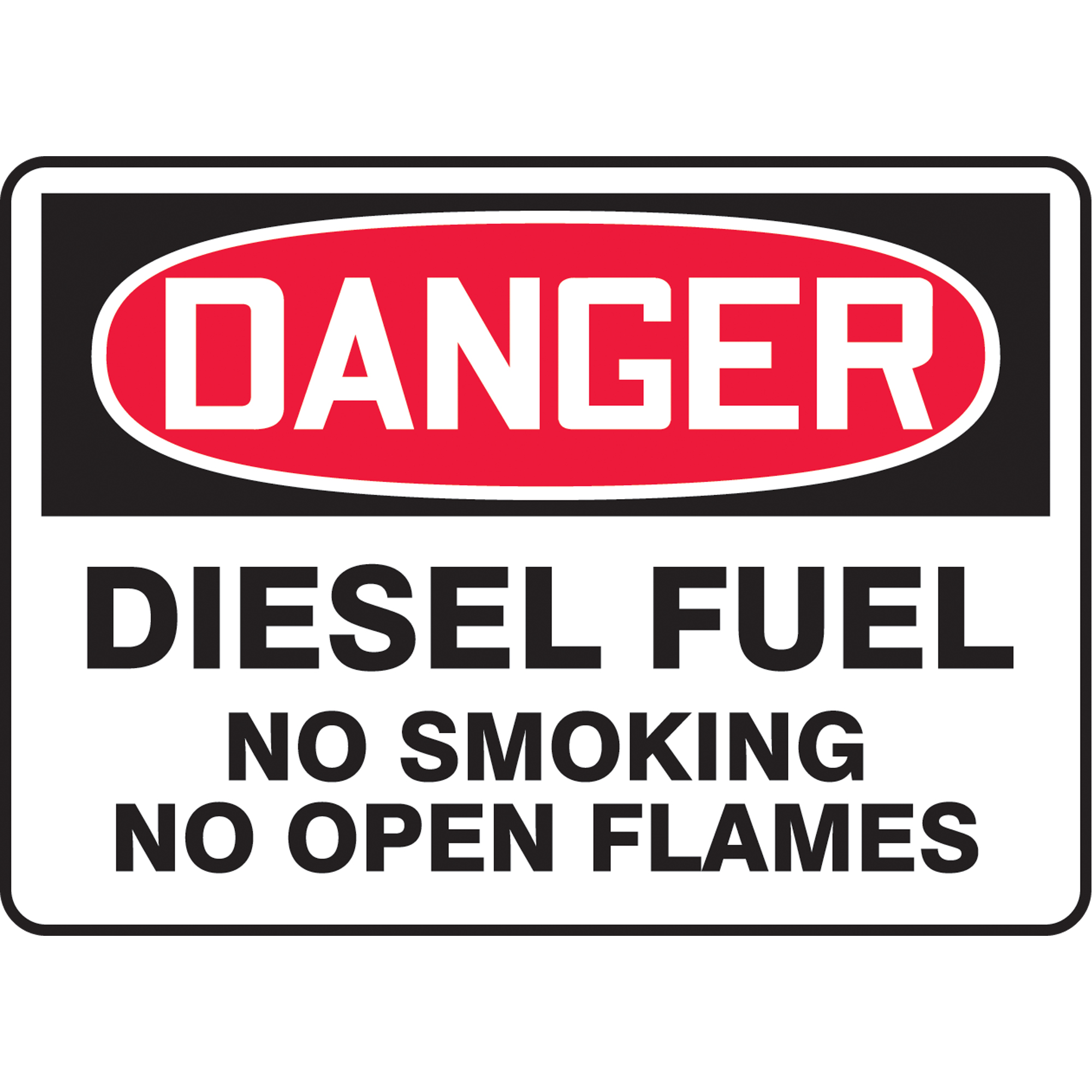 Enseigne « Diesel Fuel », 10" x 14", Vinyle, Anglais