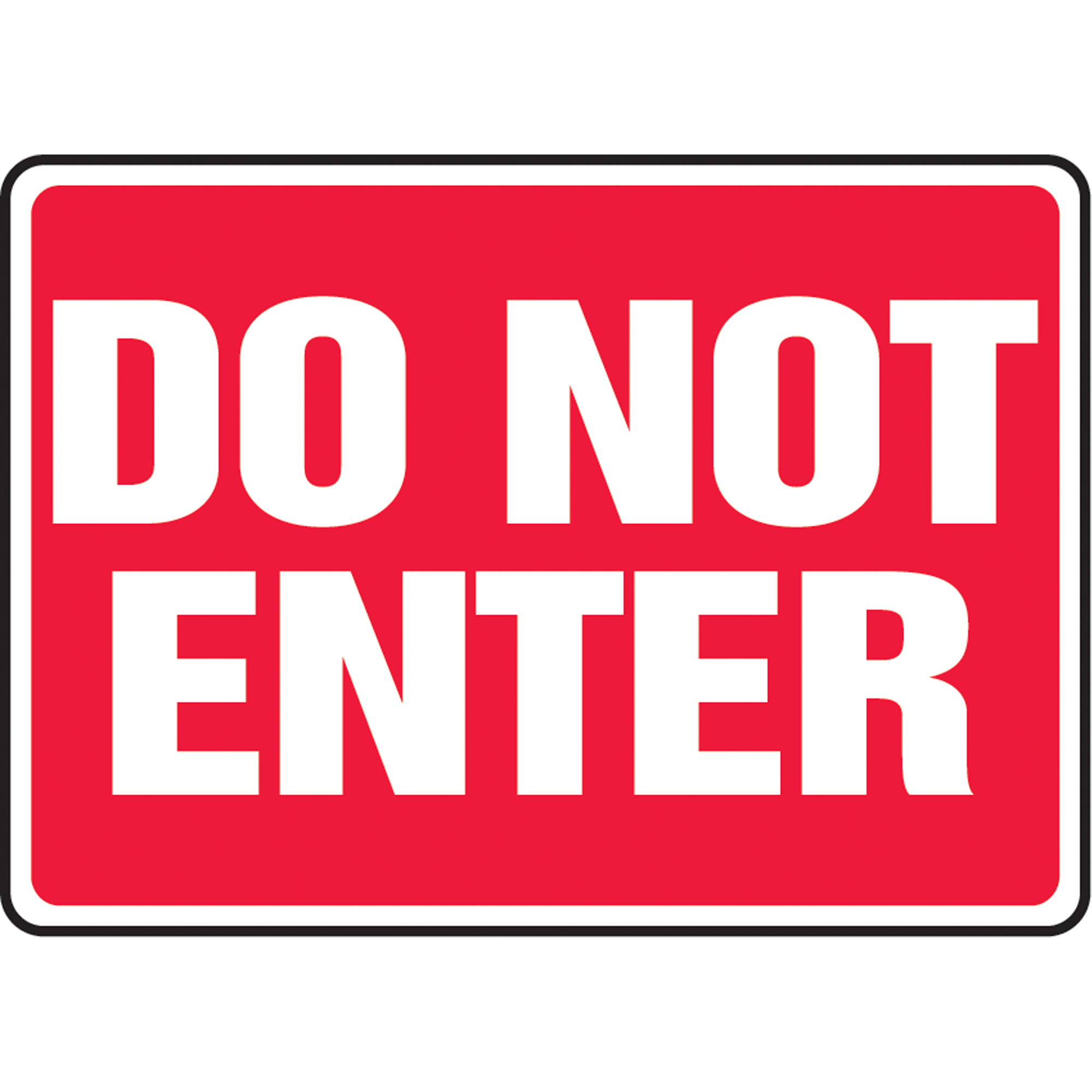 Enseigne « Do Not Enter », 10" x 14", Vinyle, Anglais