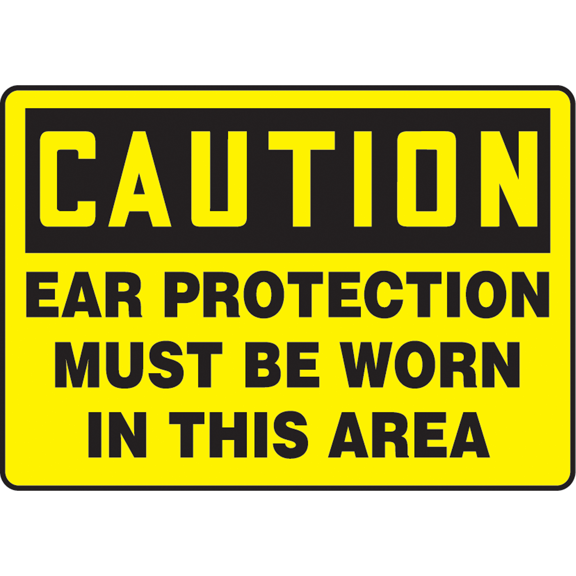 Enseigne « Ear Protection Must Be Worn », 10" x 14", Aluminium, Anglais