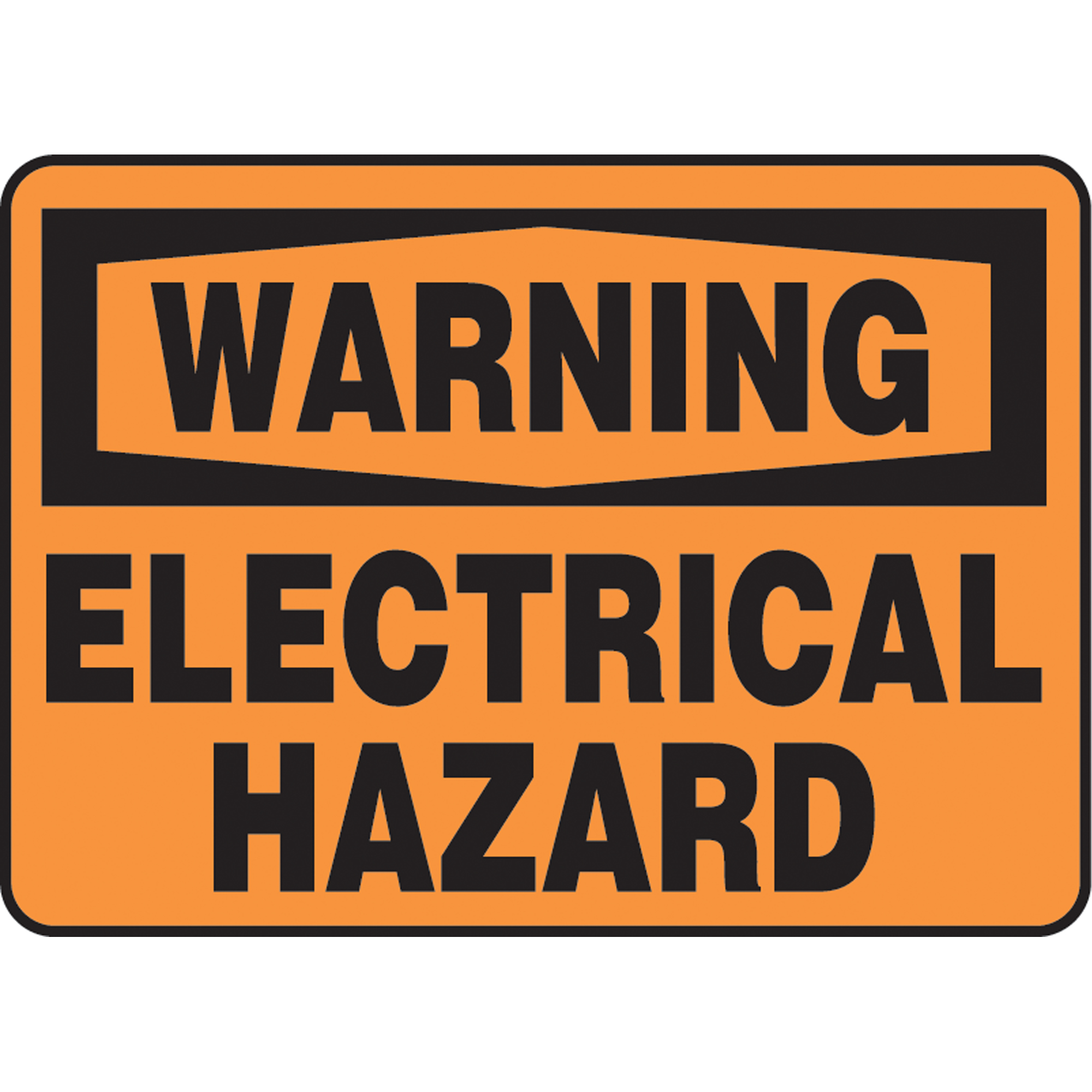 Enseigne « Electrical Hazard », 10" x 14", Plastique, Anglais