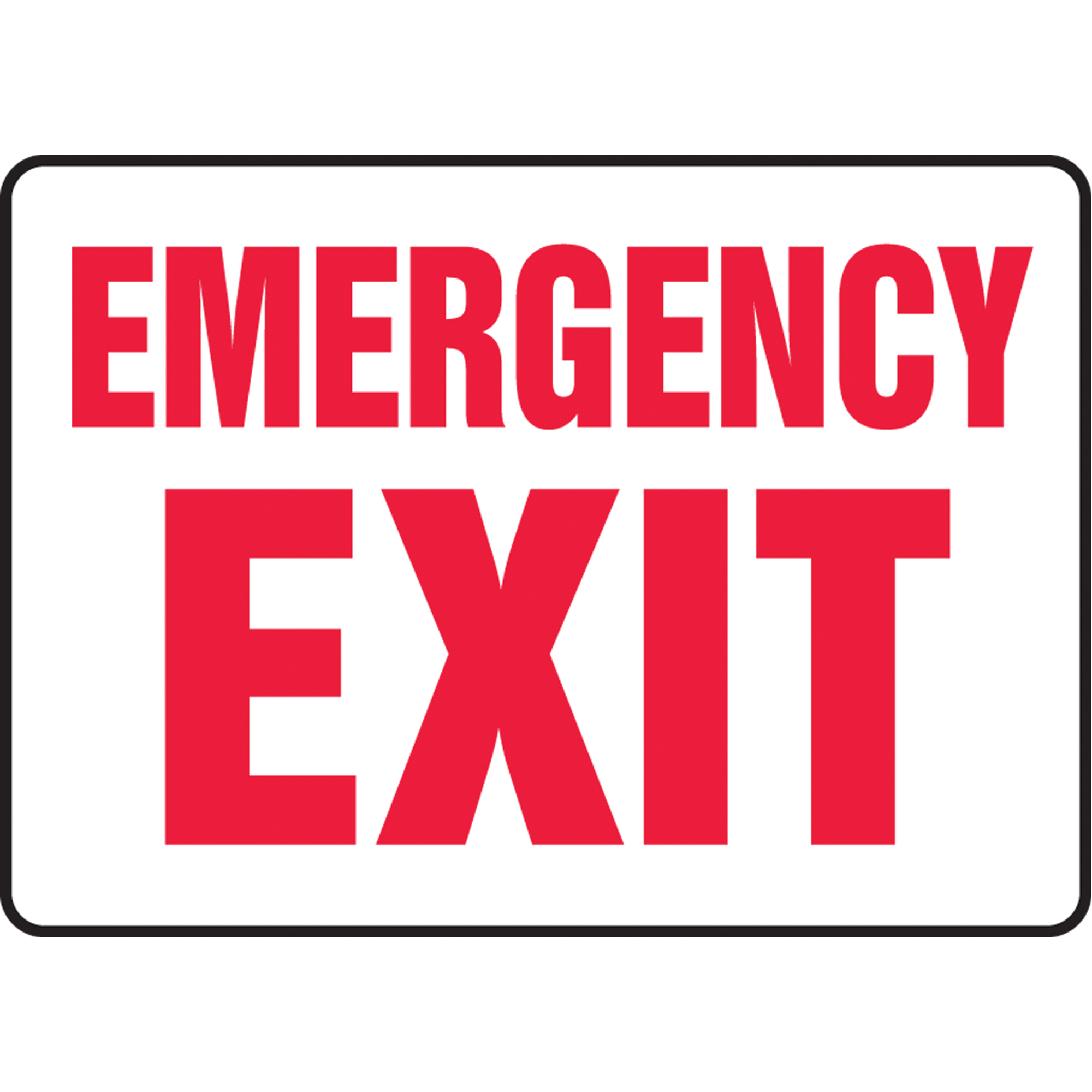 Enseigne « Emergency Exit », 10" x 14", Aluminium, Anglais