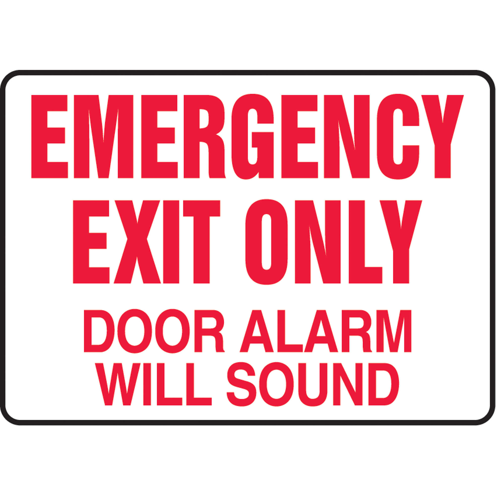 Enseigne « Emergency Exit », 10" x 14", Aluminium, Anglais