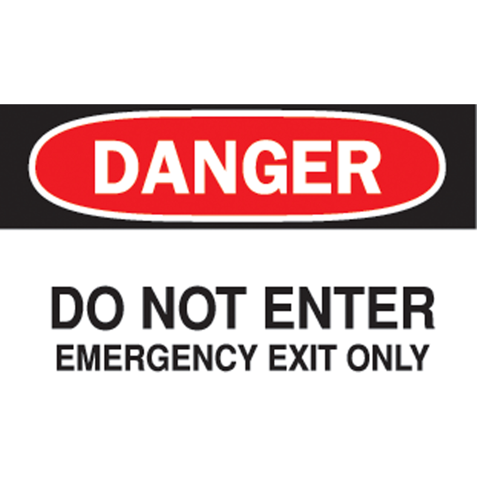 Enseigne « Emergency Exit Only », 7" x 10", Vinyle, Anglais