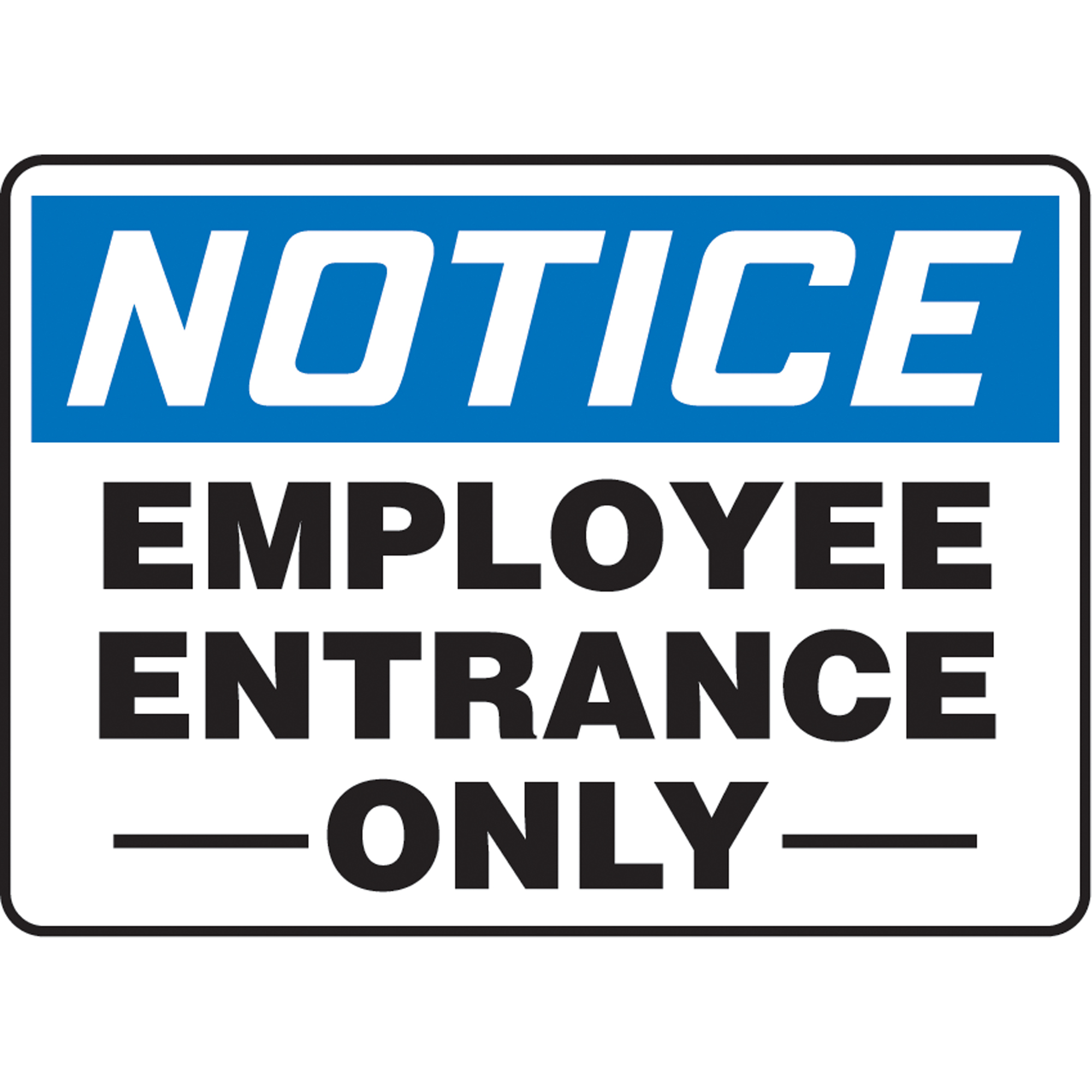 Enseigne « Employee Entrance Only », 10" x 14", Aluminium, Anglais
