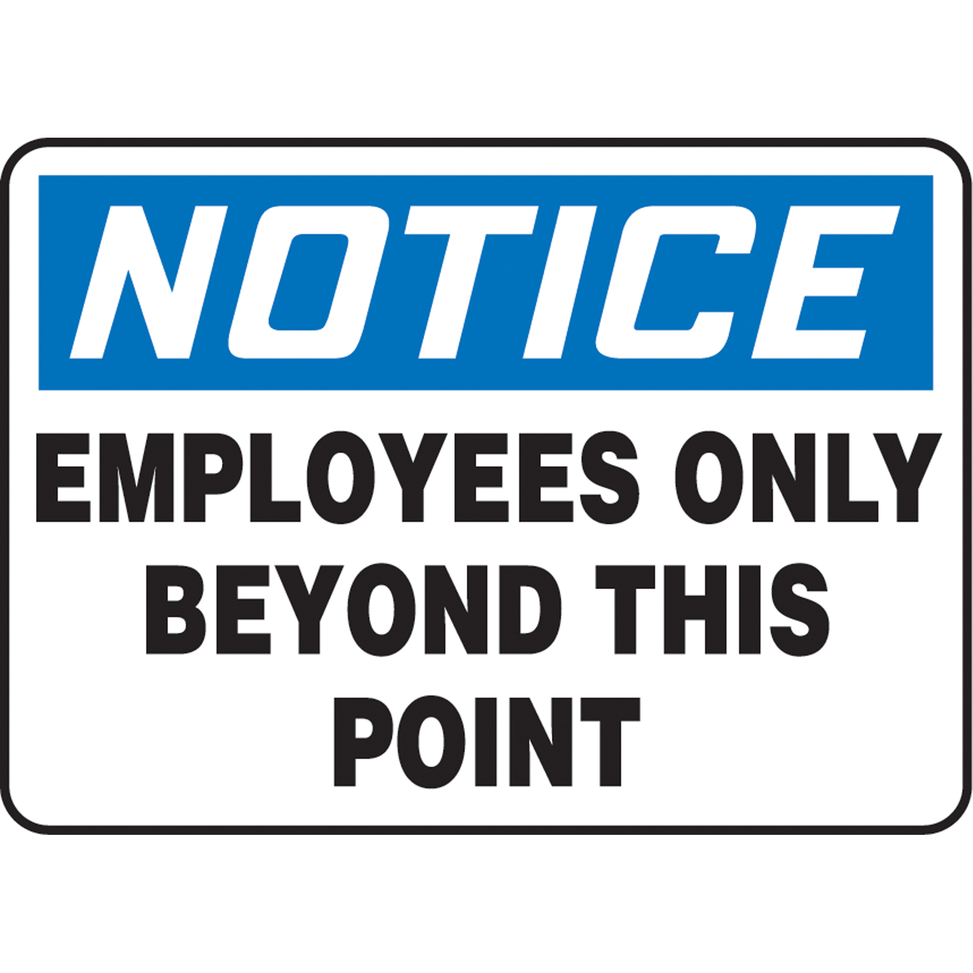 Enseigne « Employees Only », 10" x 10", Aluminium, Anglais