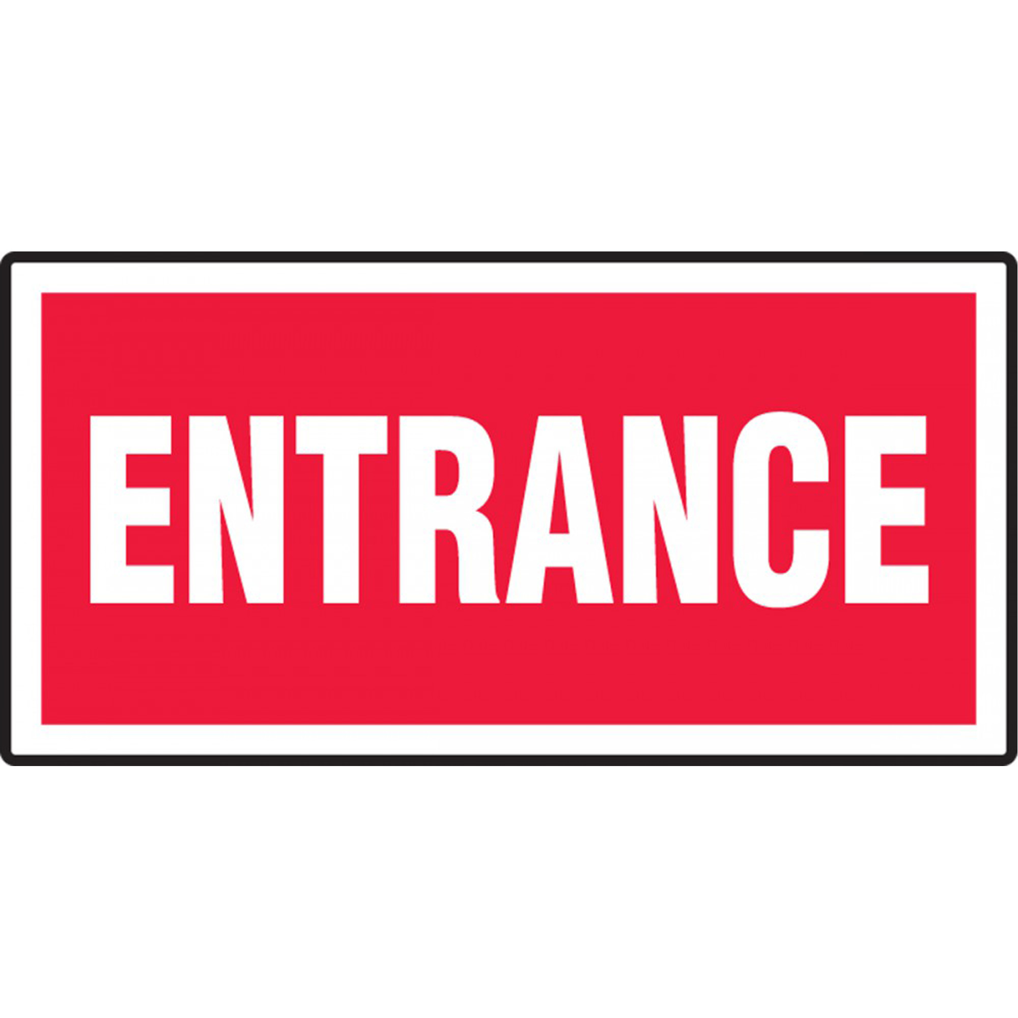 Enseigne « Entrance », 7" x 14", Vinyle, Anglais