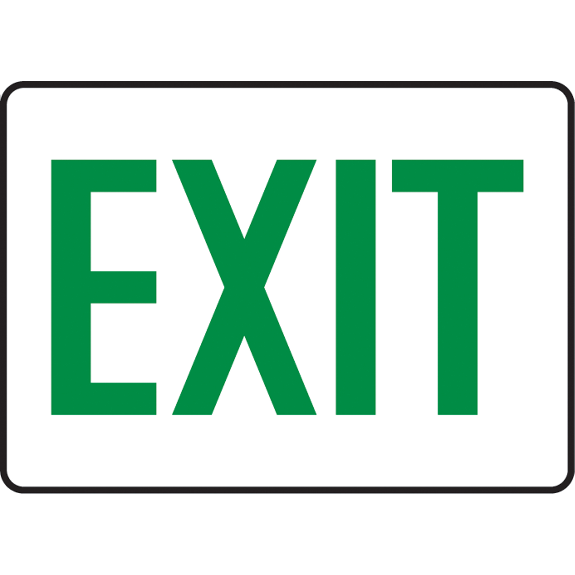 Enseigne « Exit », 7" x 10", Vinyle, Anglais