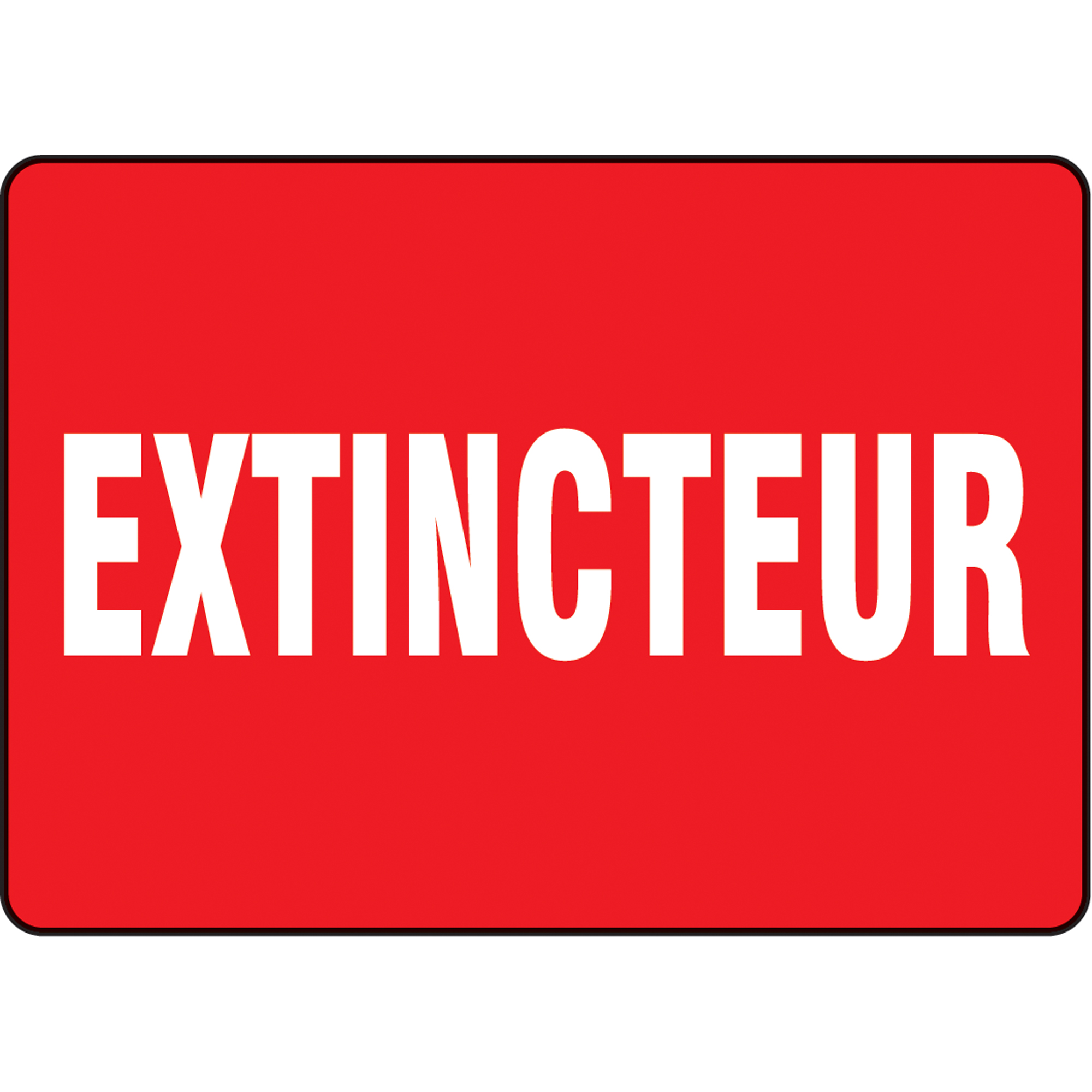 Enseigne « Extincteur », 10" x 7", Vinyle, Français