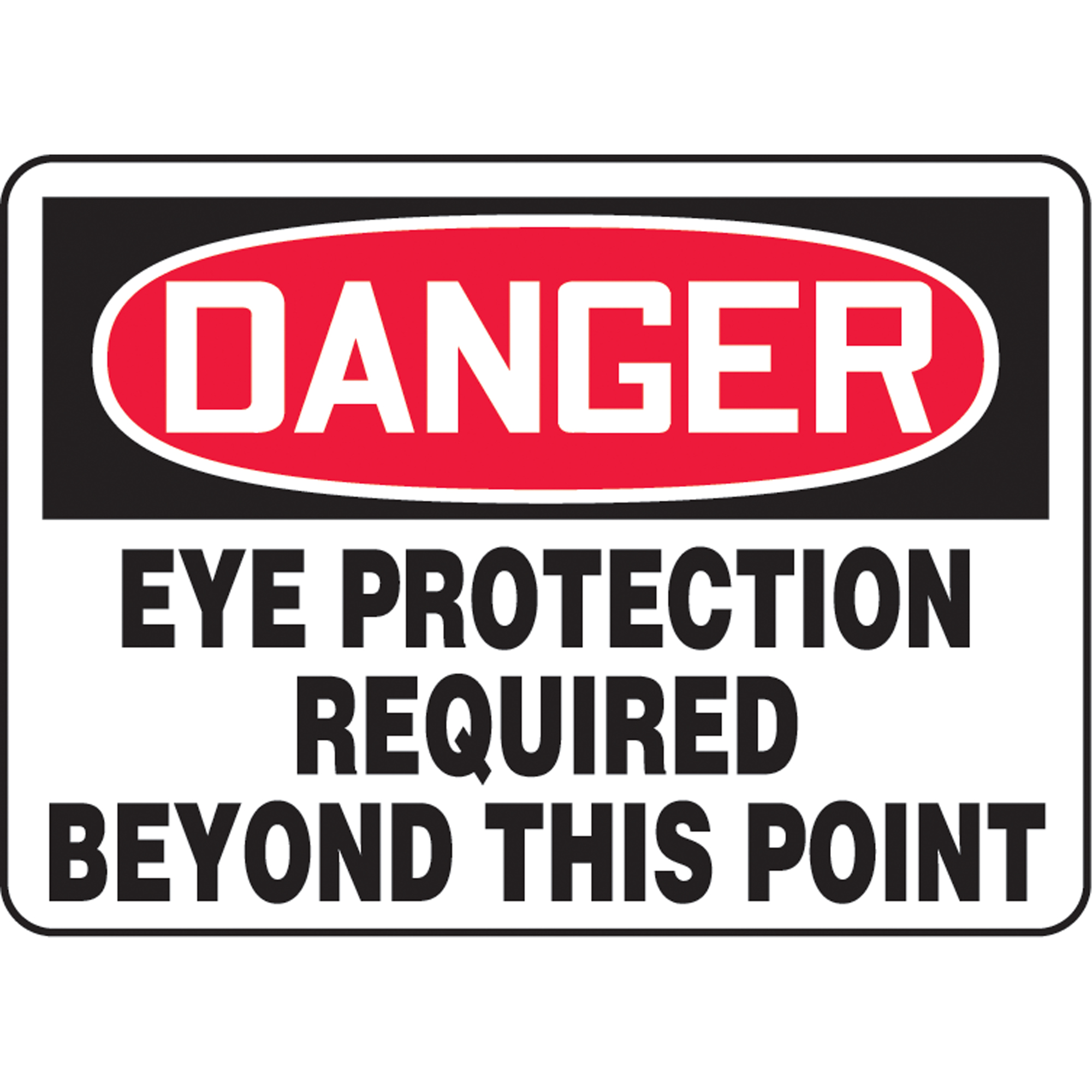 Enseigne « Eye Protection Required », 7" x 10", Aluminium, Anglais
