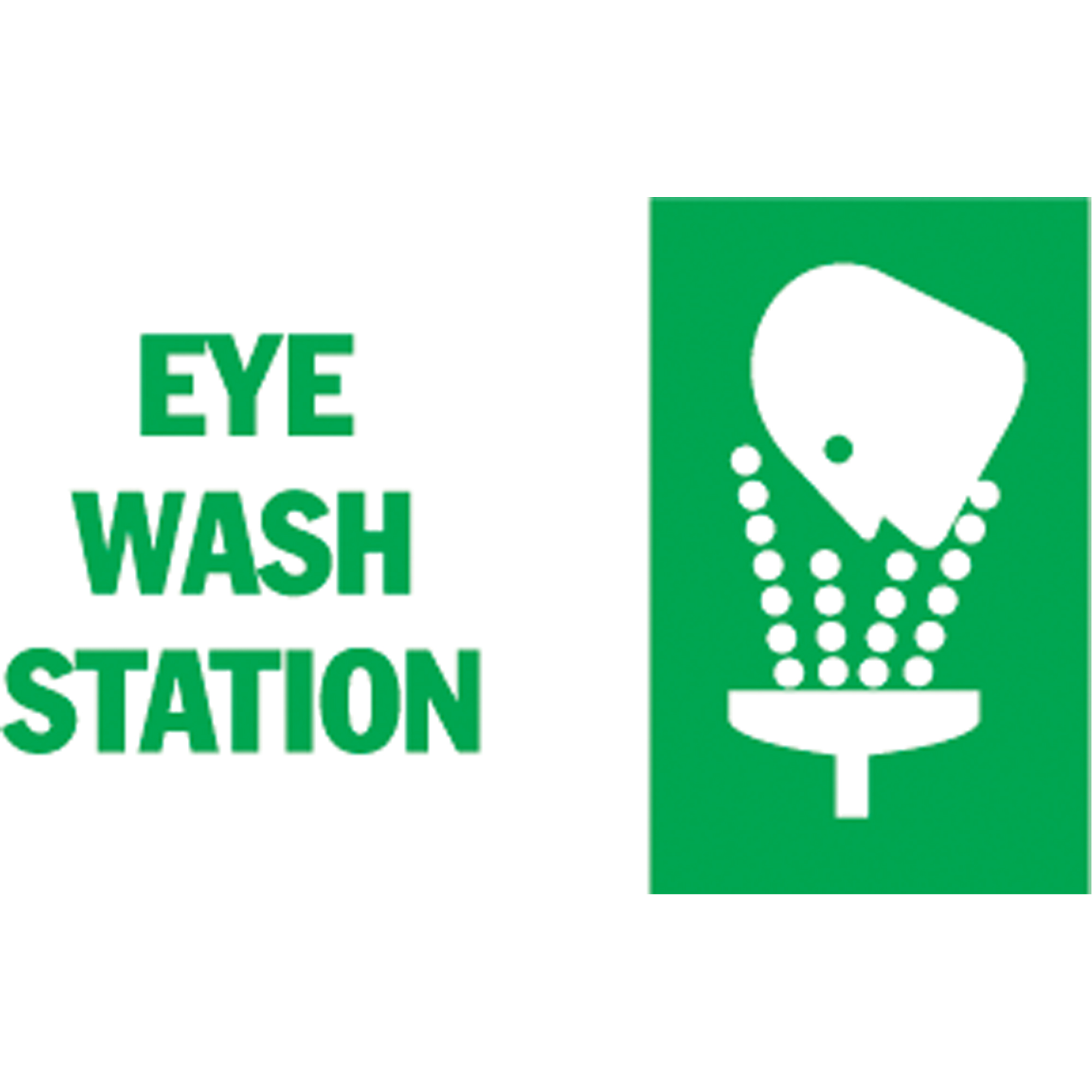 Enseigne « Eye Wash », 10" x 14", Aluminium, Anglais avec pictogramme